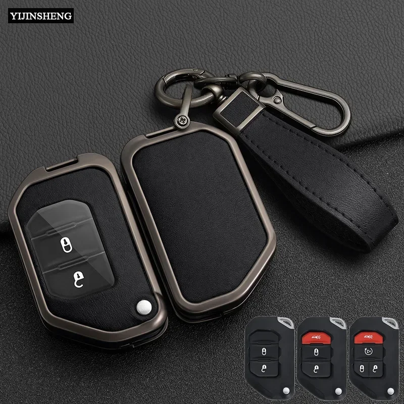 Zinc Alloy Leather Car Key Case Cover For Jeep Gladiator JT Sahara JLU Wrangler JL Rubicon 2018 2019 2 3 4 Button Flip Remote
Zinc Alloy Leather Car Key Case Cover For Jeep Gladiator JT Sahara JLU Wrangler JL Rubicon 2018 2019 2 3 4 Button Flip Remote