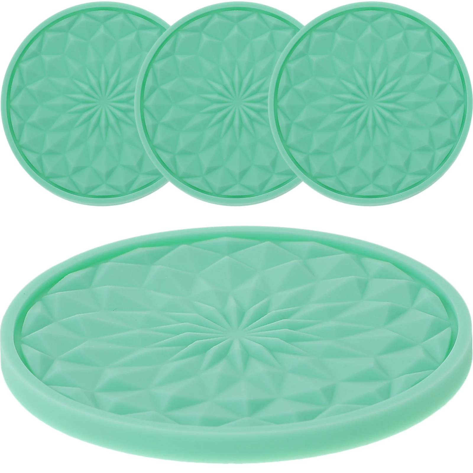 4 Pcs Anti-slip PVC Round Coasters for Car Cup Holder Heat-resistant Mint Green Mat Bottle Tumbler Pad
4 Pcs Anti-slip PVC Round Coasters for Car Cup Holder Heat-resistant Mint Green Mat Bottle Tumbler Pad