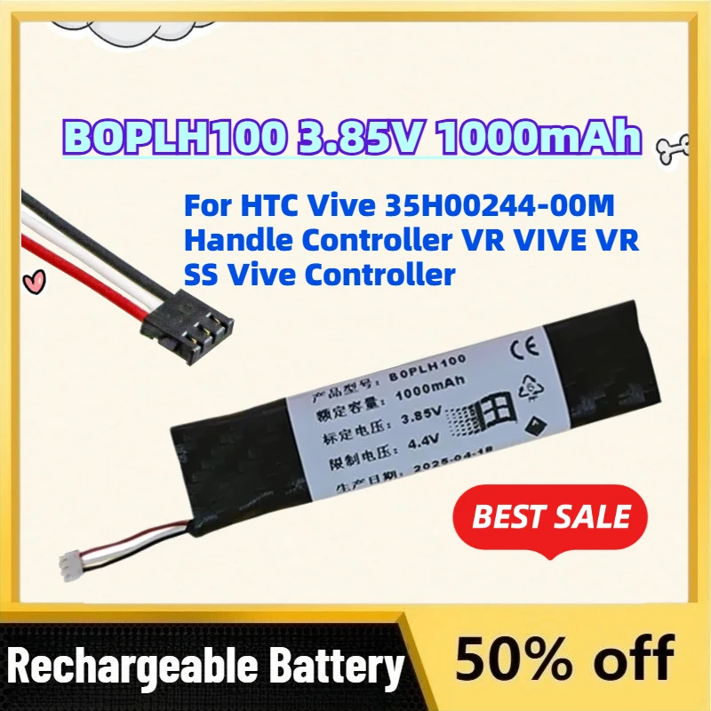 New BOPLH100 3.85V 1000mAh High-Quality VR Battery for HTC Vive 35H00244-00M Handle Controller VR VIVE VR SS Vive Controller
New BOPLH100 3.85V 1000mAh High-Quality VR Battery for HTC Vive 35H00244-00M Handle Controller VR VIVE VR SS Vive Controller