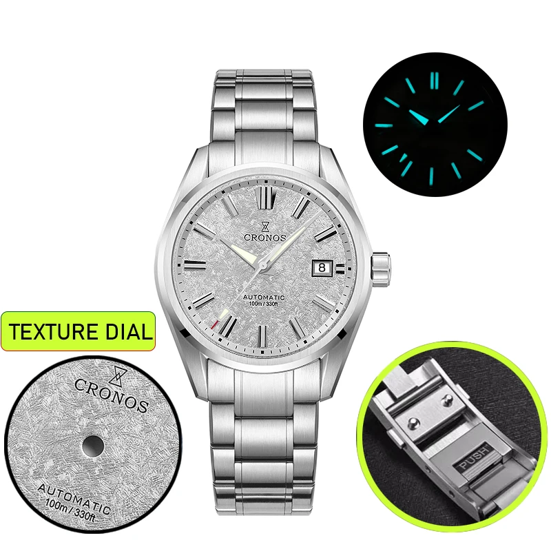 CRONOS Men Diver Watch 39mm Pilot Watches Automatic Mechanical Wristwatch BGW-9 Luminous 10Bar Waterproof Miyota 9015
CRONOS Men Diver Watch 39mm Pilot Watches Automatic Mechanical Wristwatch BGW-9 Luminous 10Bar Waterproof Miyota 9015