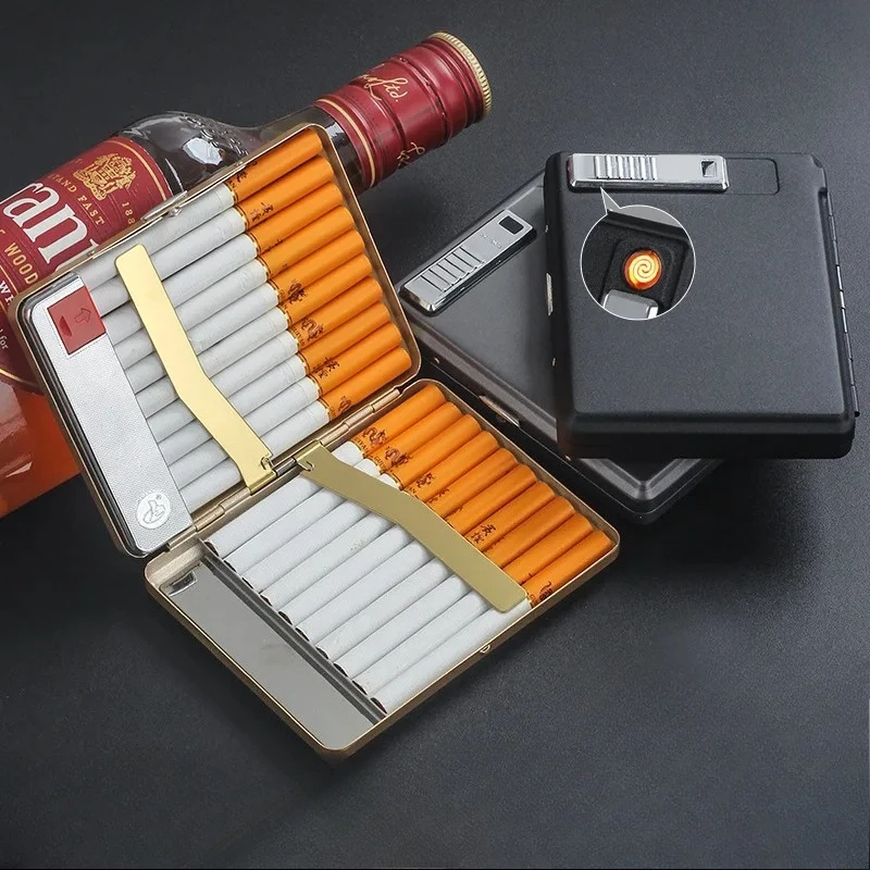 Creative Flip-top Iron Clip 20pc-pack Rechargeable Cigarette Case Lighter Portable Cigarette Case Tungsten Filament Lighter
Creative Flip-top Iron Clip 20pc-pack Rechargeable Cigarette Case Lighter Portable Cigarette Case Tungsten Filament Lighter