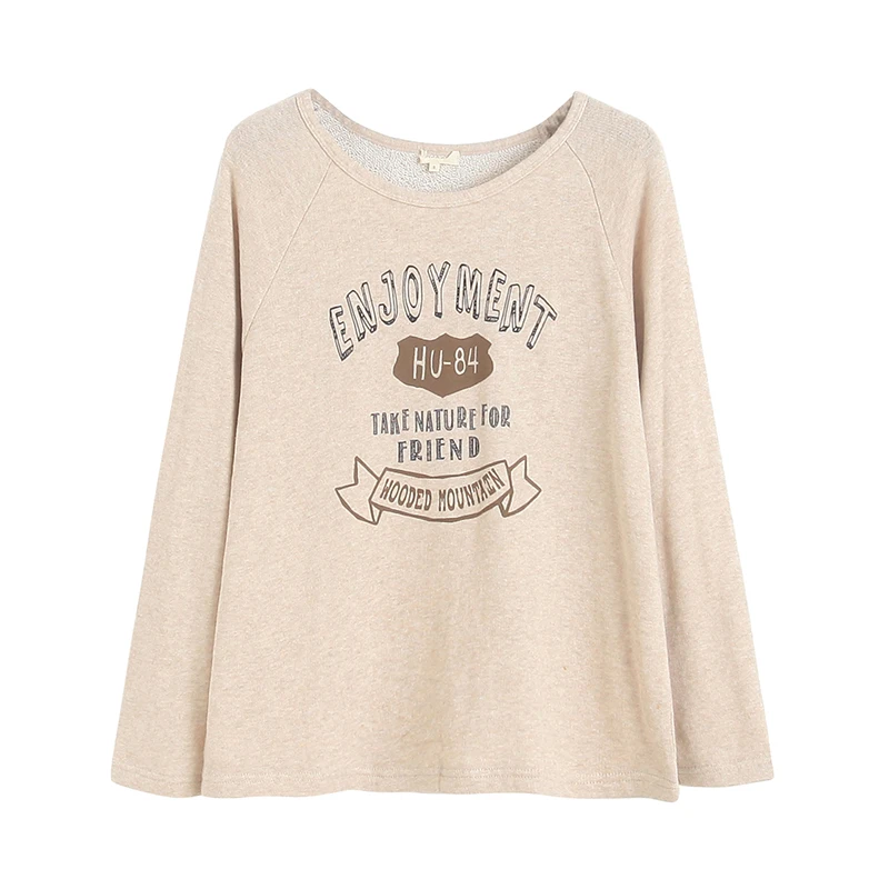 Ladies Long Sleeve Letter Print round Neck Sweatshirt Loose Slimming Age-Defying Student Overhead Shirt Versatile Commute Style
Ladies Long Sleeve Letter Print round Neck Sweatshirt Loose Slimming Age-Defying Student Overhead Shirt Versatile Commute Style