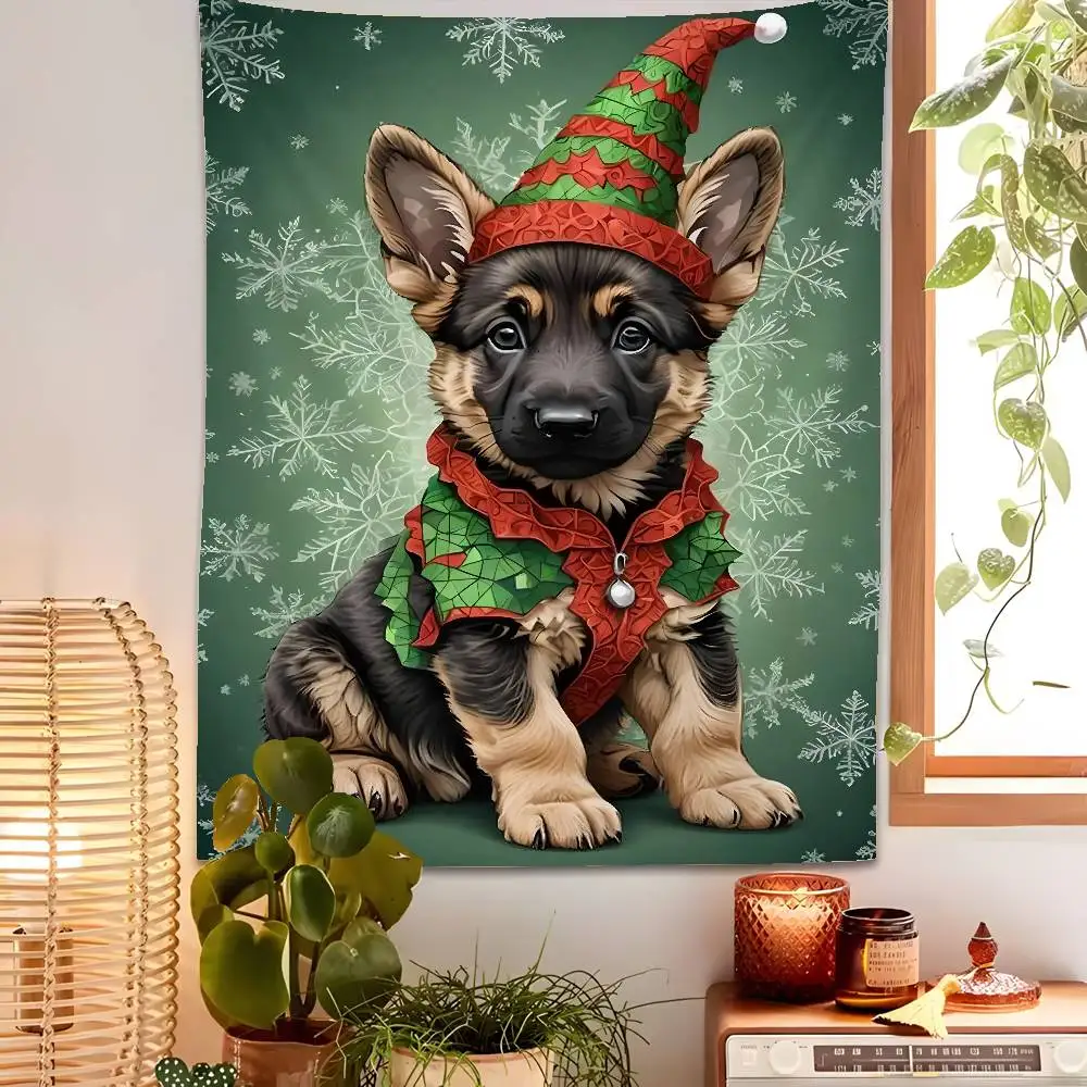 Christmas Puppy Dog Funny Tapestry Bedroom Living Bar Garden Outdoor Microfiber Festival Decoration Background Art Banner
Christmas Puppy Dog Funny Tapestry Bedroom Living Bar Garden Outdoor Microfiber Festival Decoration Background Art Banner