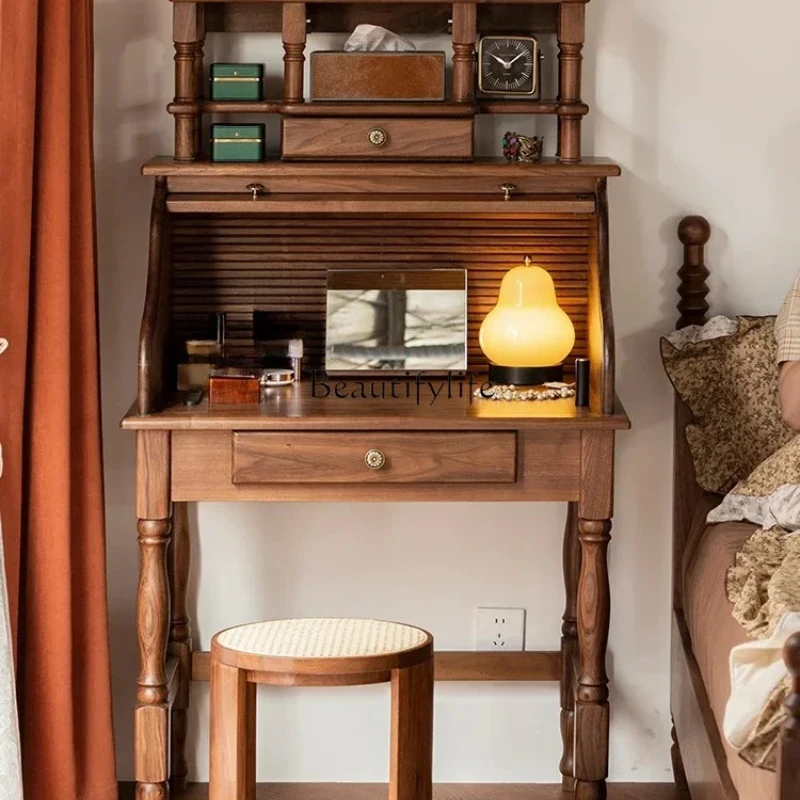 XL wood dressing table North American black walnut simple bedroom dressing table Multifunctional storage dressing table
XL wood dressing table North American black walnut simple bedroom dressing table Multifunctional storage dressing table