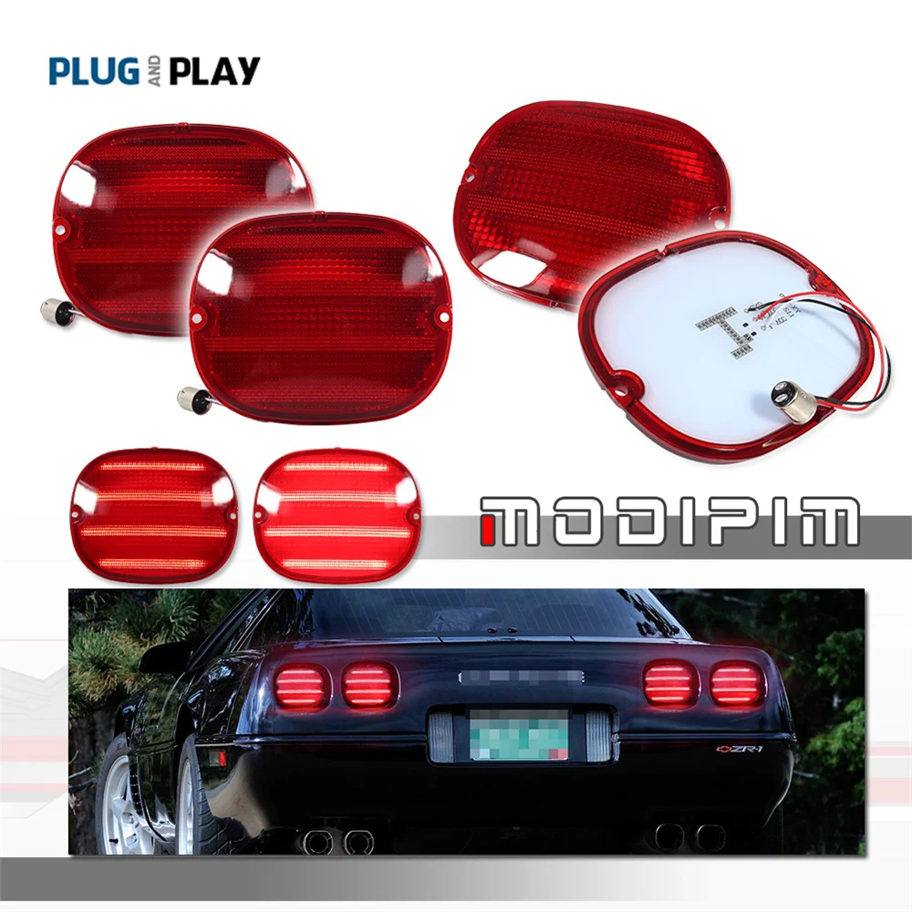 4PCS Red LED Car Rear Taillamps Tail/Brake Lights Signal Lights For Chevrolet Corvette C4 ZR1 1990 1991 1992 1993 1994 1995 1996
4PCS Red LED Car Rear Taillamps Tail/Brake Lights Signal Lights For Chevrolet Corvette C4 ZR1 1990 1991 1992 1993 1994 1995 1996