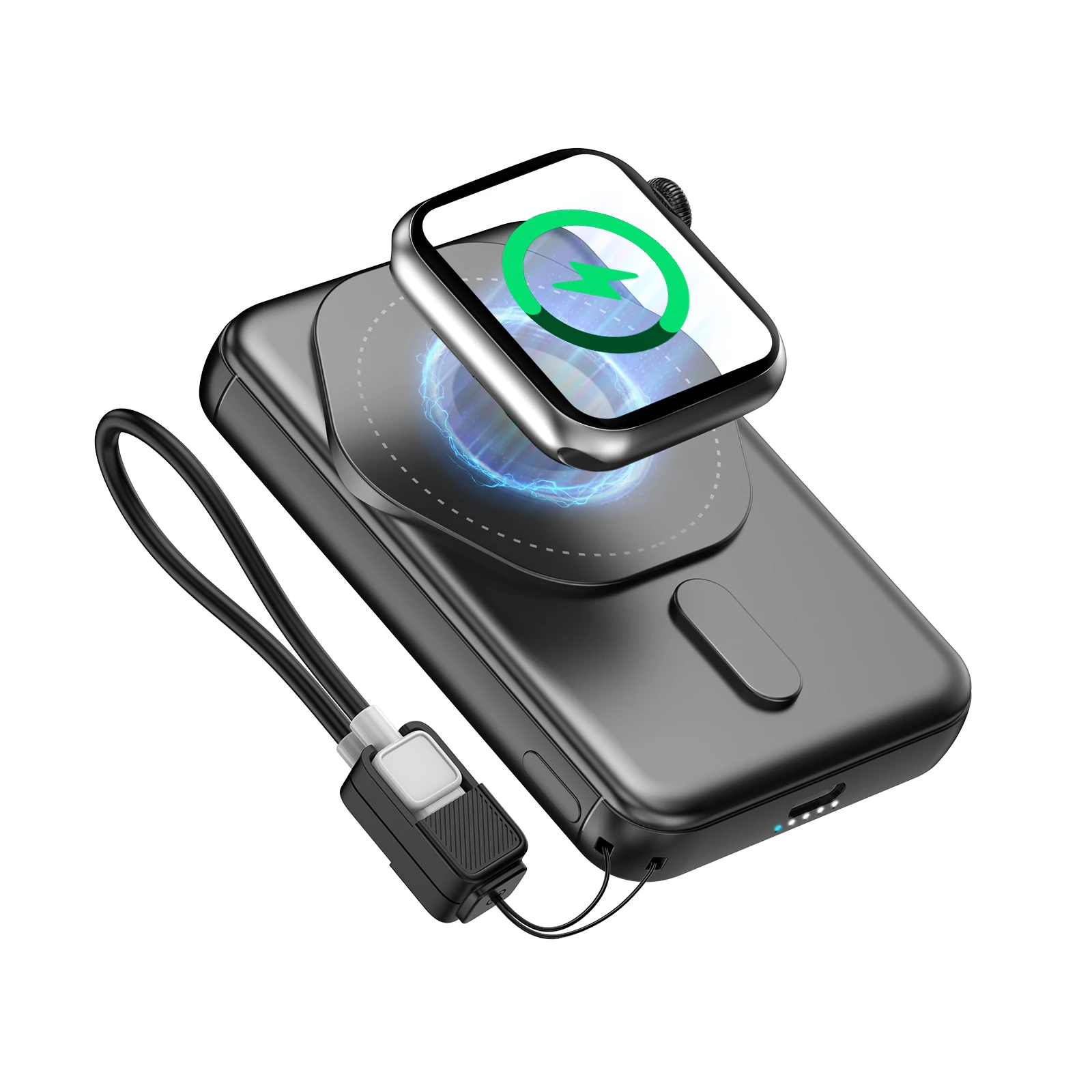 Портативное магнитное зарядное устройство SIXTHGU, мини-беспроводной внешний аккумулятор 3-в-1 для Magsafe, емкость 5000 мАч, быстрая зарядка PD20W
Портативное магнитное зарядное устройство SIXTHGU, мини-беспроводной внешний аккумулятор 3-в-1 для Magsafe, емкость 5000 мАч, быстрая зарядка PD20W