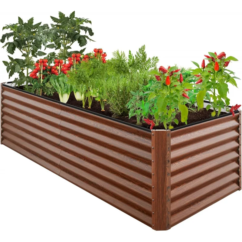 8x4x2ft Outdoor Metal Raised Garden Bed, Deep Root Planter Box Vegetables Herbs Flowers, 478Gal Large Capacity, Non-Toxic
8x4x2ft Outdoor Metal Raised Garden Bed, Deep Root Planter Box Vegetables Herbs Flowers, 478Gal Large Capacity, Non-Toxic