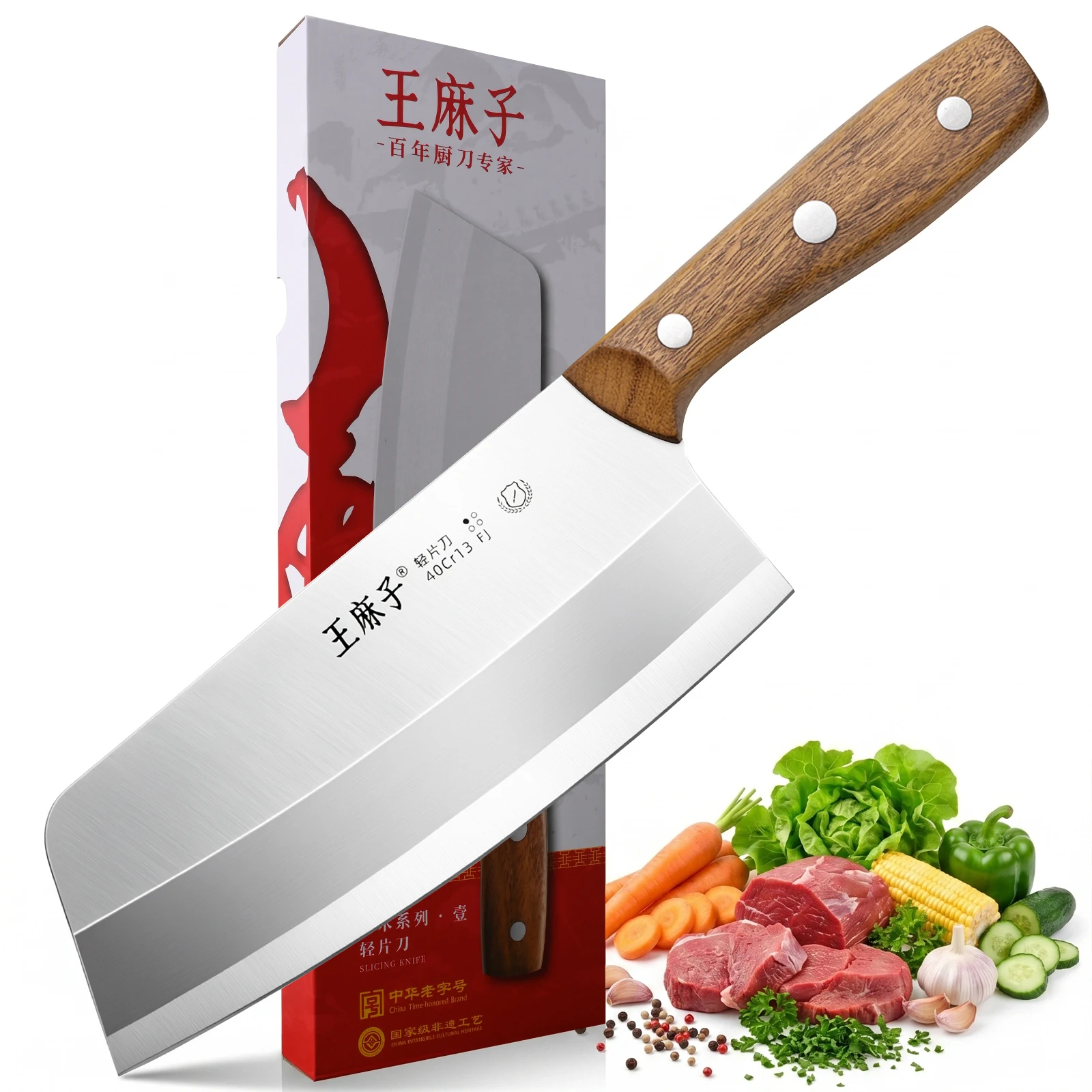 Premium Women's Lightweight Slicer Ultra Sharp Easy Cutting – 40Cr13 Thickened Blade Rosewood Handle for Home Meat Prep
Premium Women's Lightweight Slicer Ultra Sharp Easy Cutting – 40Cr13 Thickened Blade Rosewood Handle for Home Meat Prep