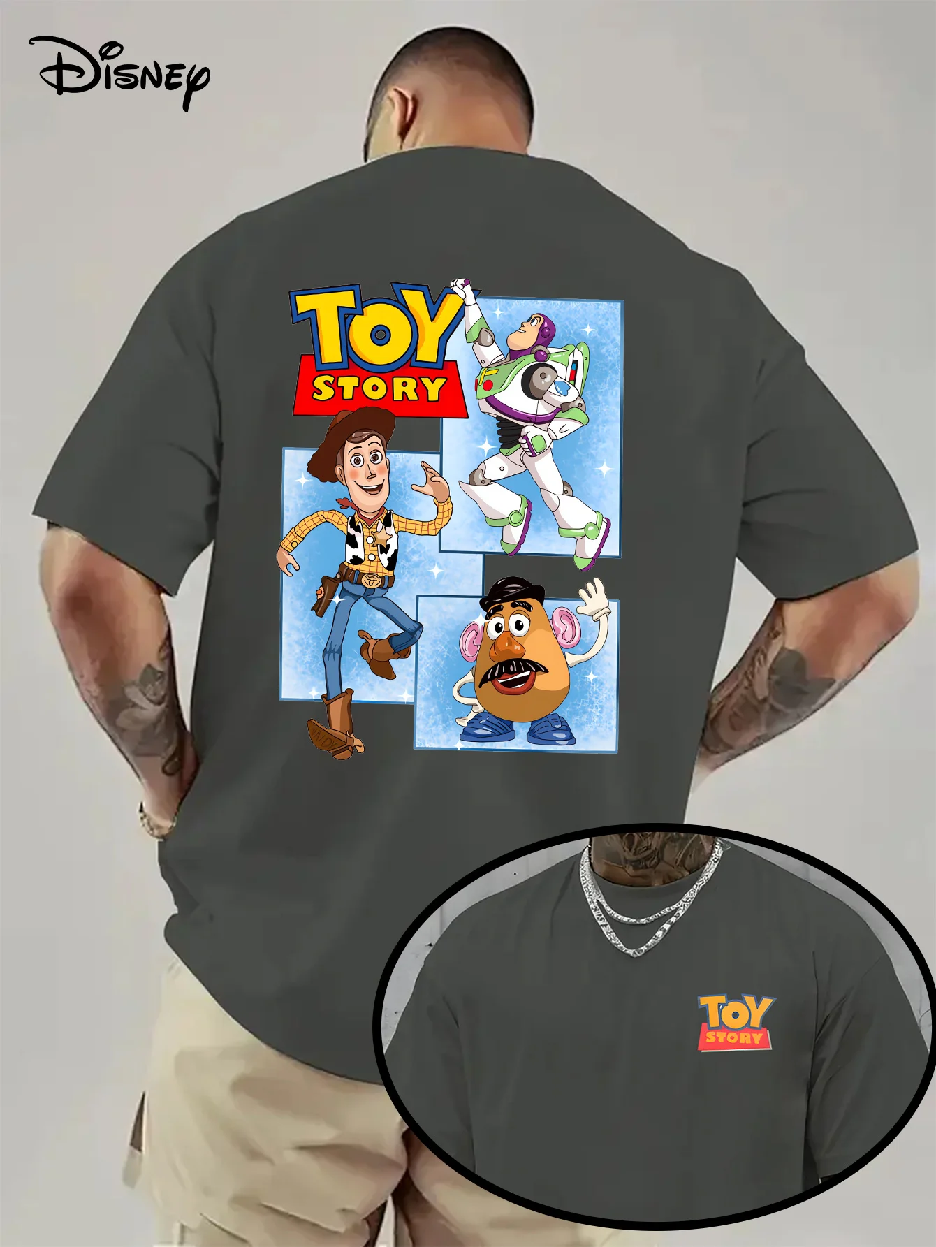 Disney Cartoon Toy Story Printed T-shirt 2026 Men's and Women's Summer New American Hip Hop Large Fashion Loose Casual Top
Disney Cartoon Toy Story Printed T-shirt 2026 Men's and Women's Summer New American Hip Hop Large Fashion Loose Casual Top