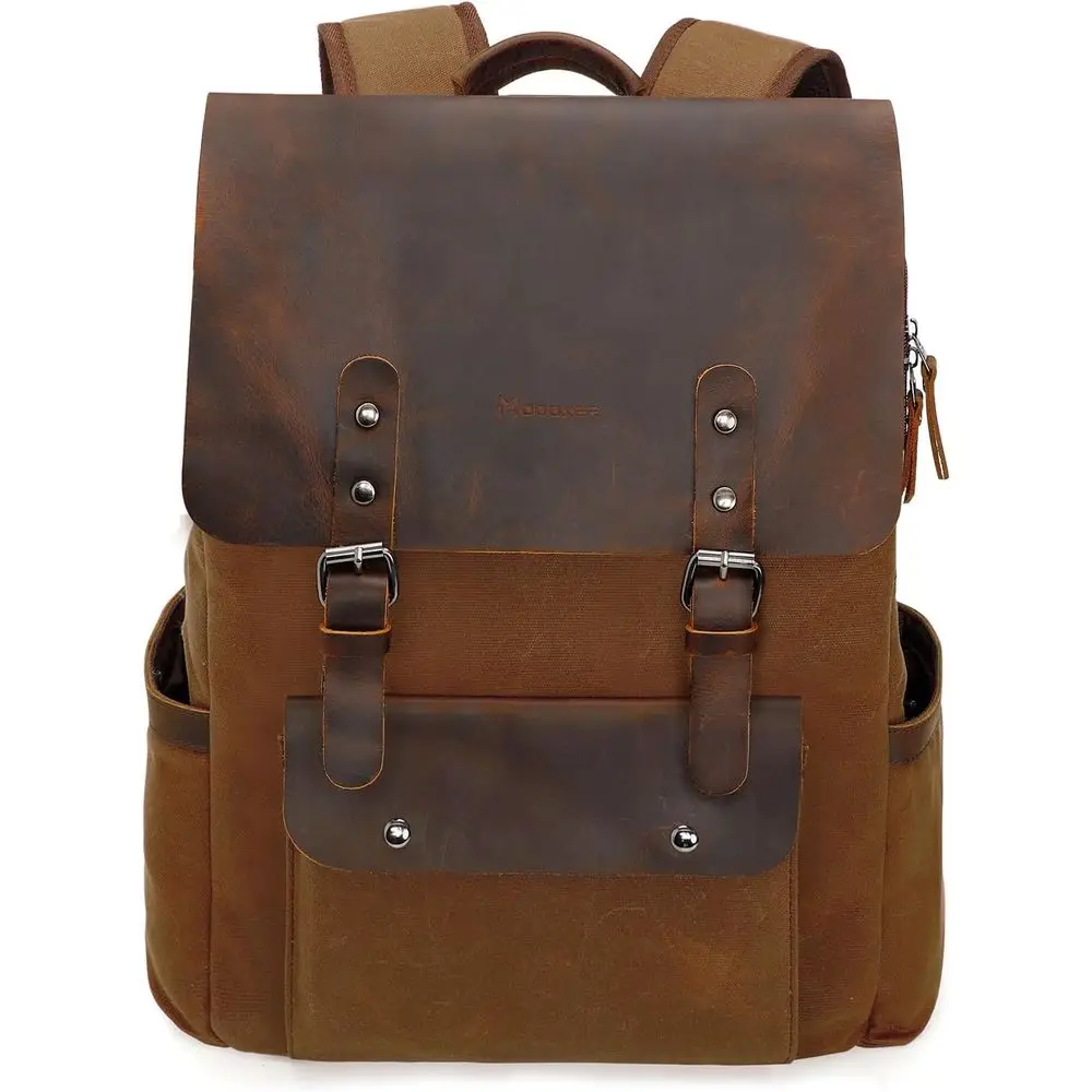 Vintage Canvas Laptop Backpack, 15.6 Satchel for Men & Women, Brown Retro Casual Bookbag
Vintage Canvas Laptop Backpack, 15.6 Satchel for Men & Women, Brown Retro Casual Bookbag
