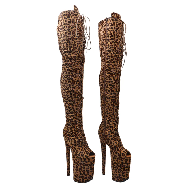 Leecabe 23CM/9inches Suede Leopard print High Heel platform Boots open toe party stripper heel Pole Dance boots
Leecabe 23CM/9inches Suede Leopard print High Heel platform Boots open toe party stripper heel Pole Dance boots