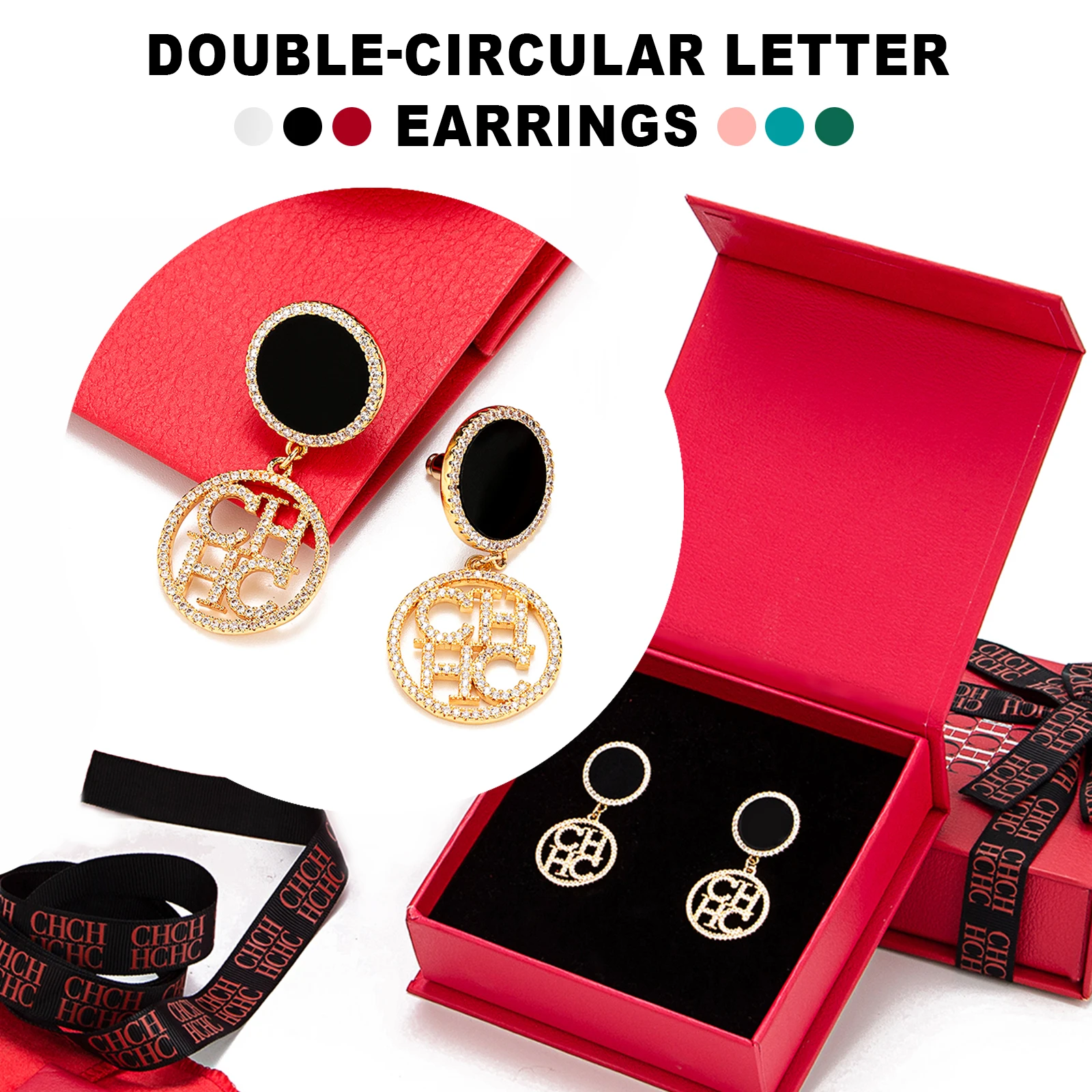 Black Classic Circle Earrings Double Layer Resin Zircon Hollow Letters Brass Light Luxury Jewelry Gift Box Party Wedding Daily
Black Classic Circle Earrings Double Layer Resin Zircon Hollow Letters Brass Light Luxury Jewelry Gift Box Party Wedding Daily