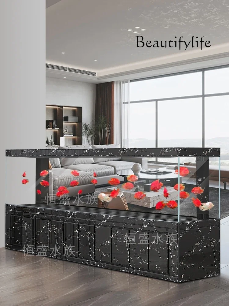high-end large fish tank living room new water-free Ultra-white glass Jinlong fish tank aquarium
high-end large fish tank living room new water-free Ultra-white glass Jinlong fish tank aquarium