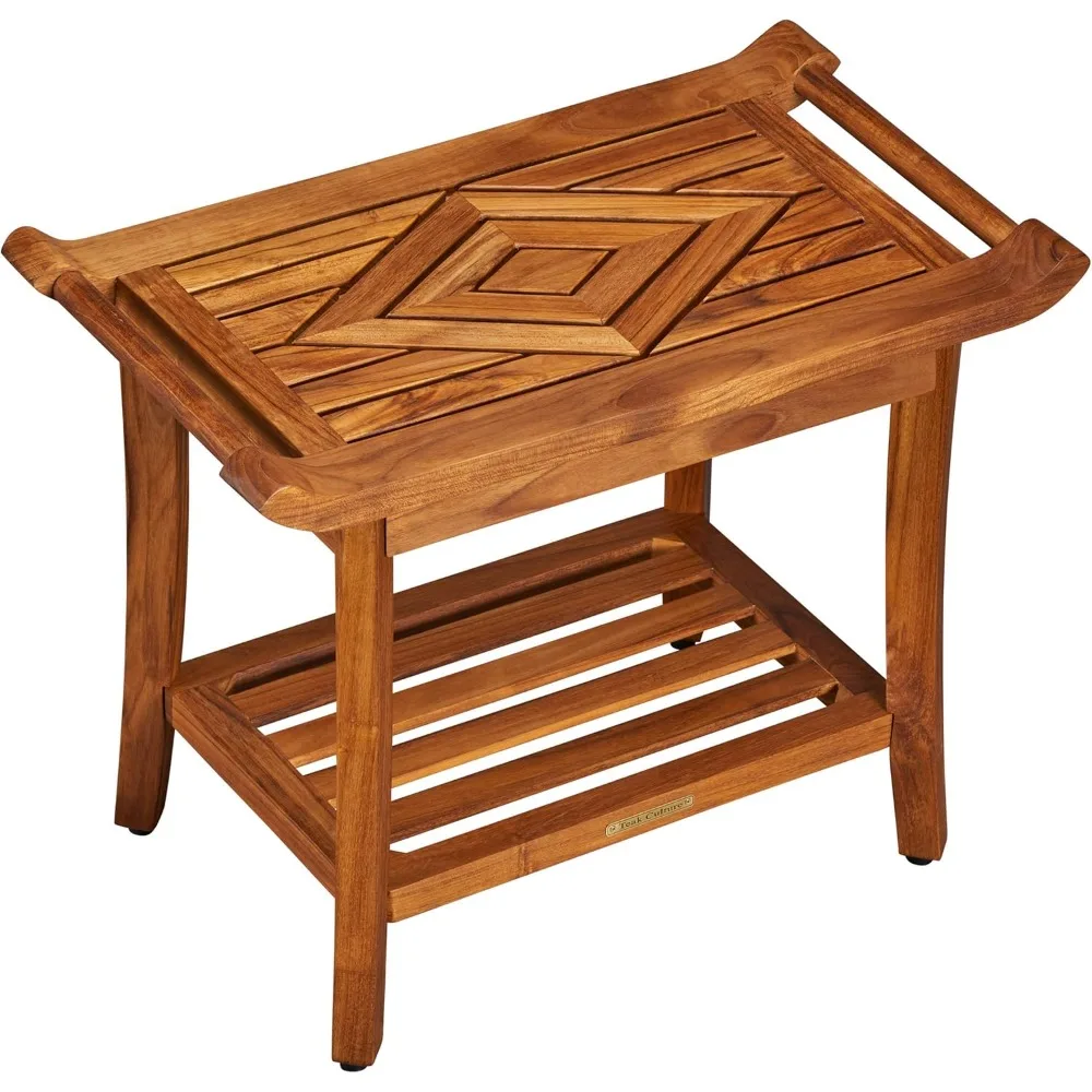 Luxury Teak Shower Bench Stool Seat Chair with Leveling Feet, Waterproof, Teak Oil Finish, Large, 25x19x14, for Bathroom, Spa,
Luxury Teak Shower Bench Stool Seat Chair with Leveling Feet, Waterproof, Teak Oil Finish, Large, 25x19x14, for Bathroom, Spa,