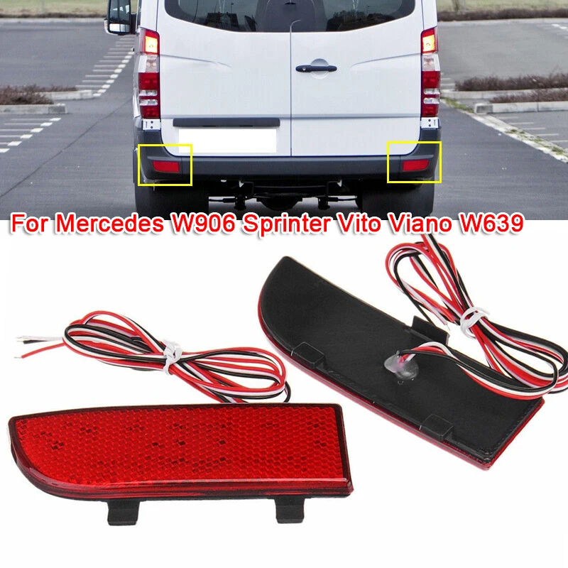 2pcs 1pair Red Rear Bumper Lights Brake Fog Light for Mercedes W906 Sprinter Vito Viano W639
2pcs 1pair Red Rear Bumper Lights Brake Fog Light for Mercedes W906 Sprinter Vito Viano W639