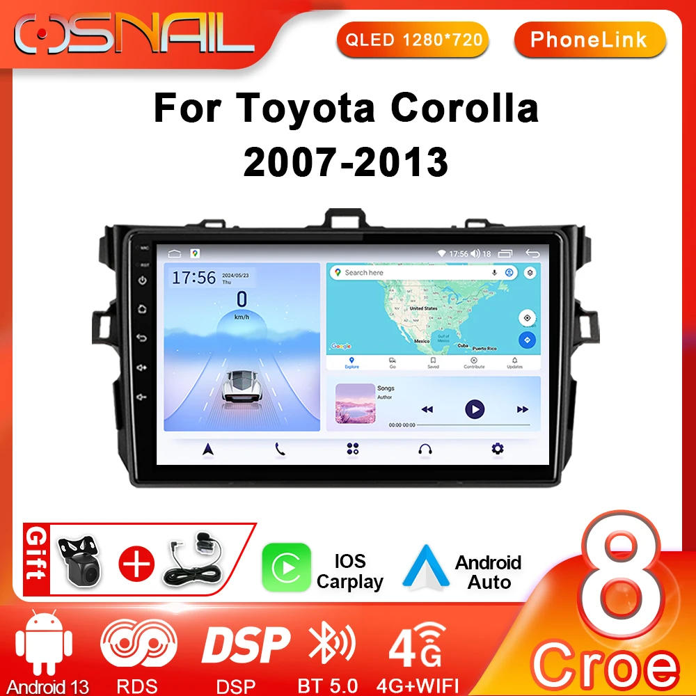 Автомобильный радиоприемник COSNAIL для Toyota Corolla E140 E150 2007 - 2013 стерео Android автомобильный мультимедийный плеер DSP GPS Carplay 2 Din Авторадио
Автомобильный радиоприемник COSNAIL для Toyota Corolla E140 E150 2007 - 2013 стерео Android автомобильный мультимедийный плеер DSP GPS Carplay 2 Din Авторадио