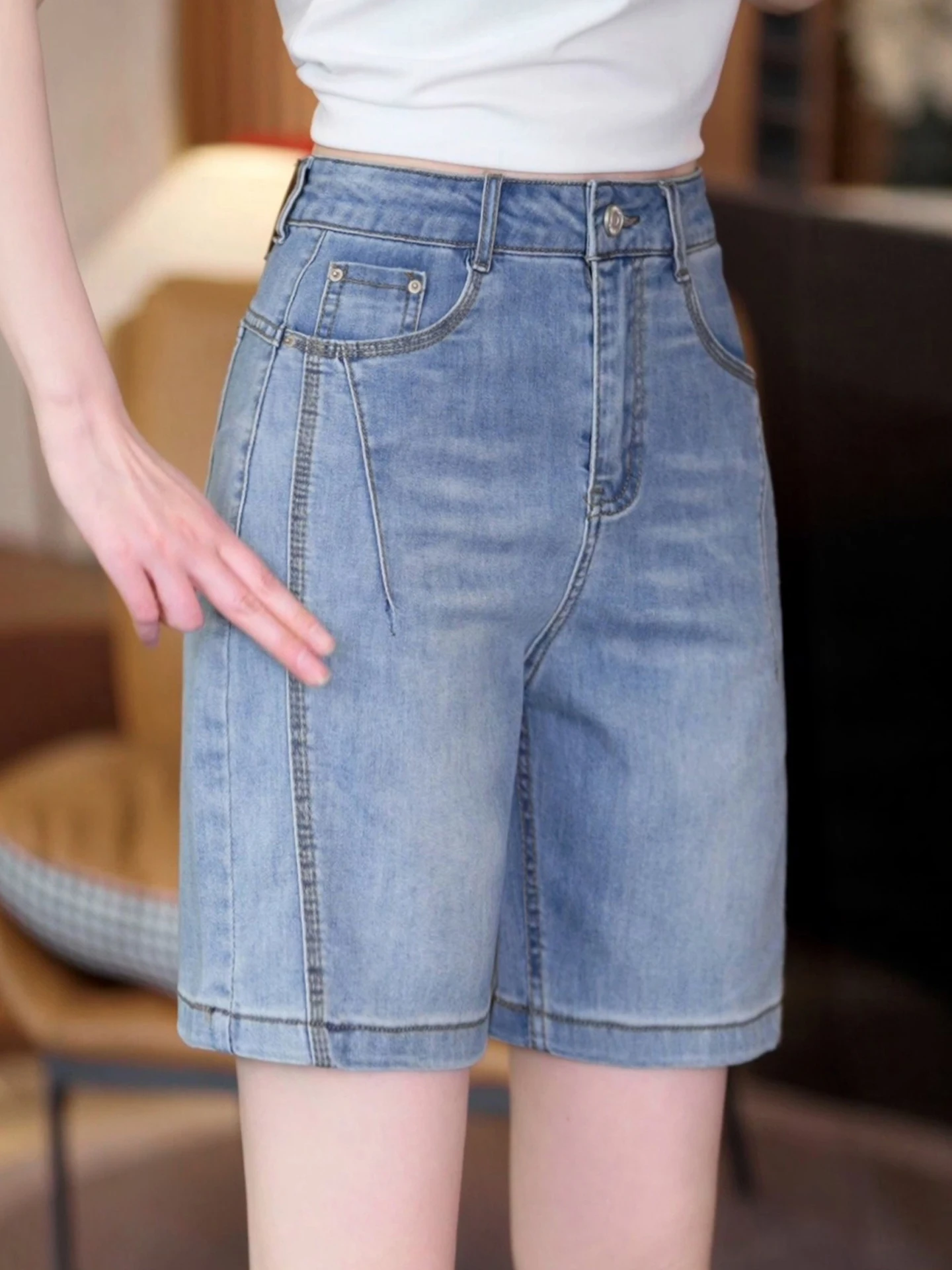 High Waist Wide Leg Thin Denim Jeans Women's Summer Casual Loose Slimming Shorts Outerwear Five-Quarter Length Dreamy Casual ...
High Waist Wide Leg Thin Denim Jeans Women's Summer Casual Loose Slimming Shorts Outerwear Five-Quarter Length Dreamy Casual ...