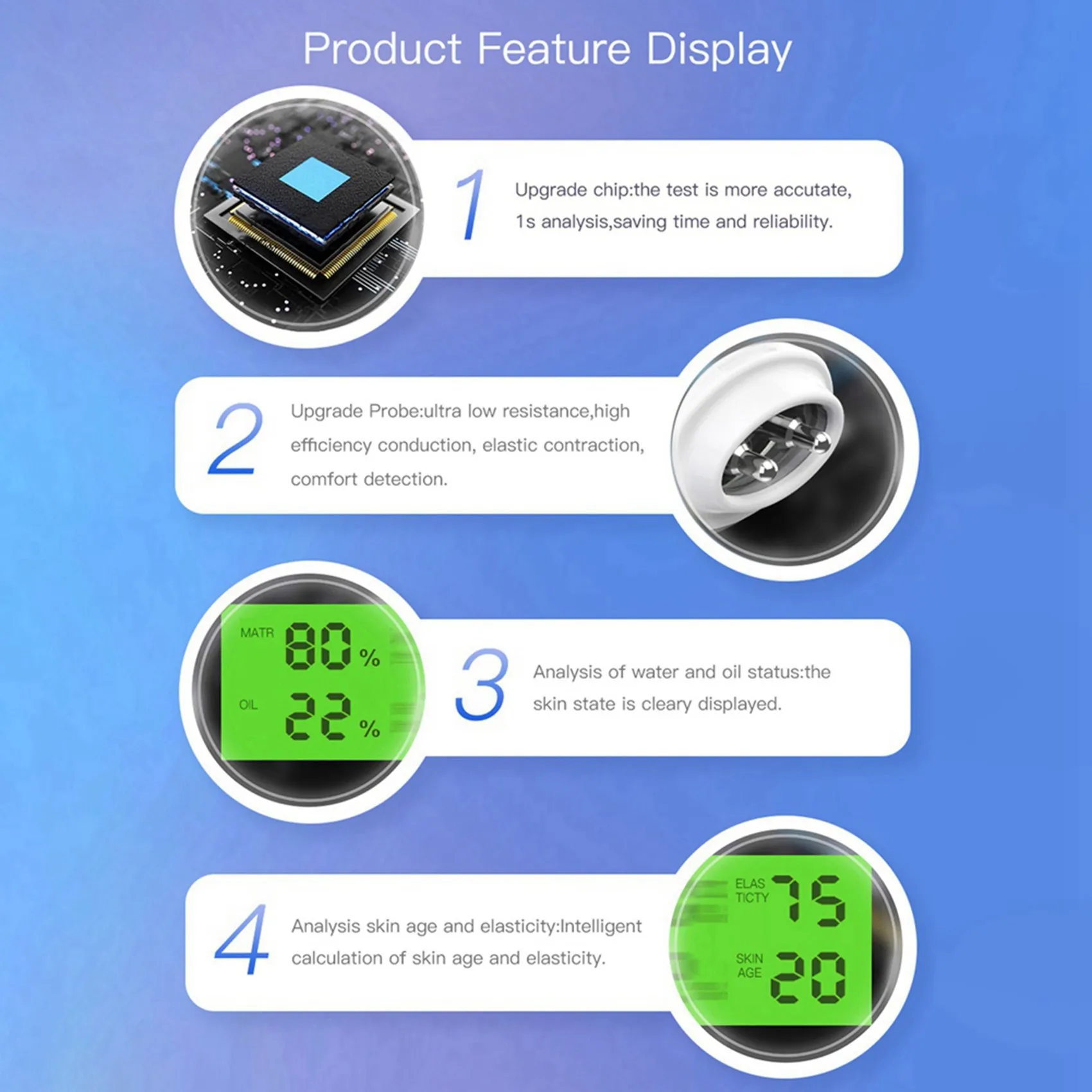 【ESSENTIALS】2X Тестер уровня влажности кожи, умный тестер уровня воды и жира, ЖК-дисплей, измеритель уровня влажности кожи лица, детектор флуоресцентных агентов
【ESSENTIALS】2X Тестер уровня влажности кожи, умный тестер уровня воды и жира, ЖК-дисплей, измеритель уровня влажности кожи лица, детектор флуоресцентных агентов