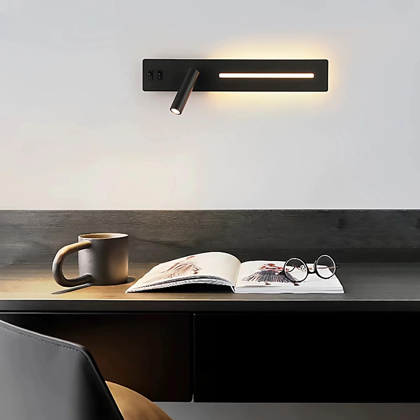 Minimalist Dual Source Wall Lamp Bedside Modern Switch Design AC90-260V Lighting for Home Decor
Minimalist Dual Source Wall Lamp Bedside Modern Switch Design AC90-260V Lighting for Home Decor