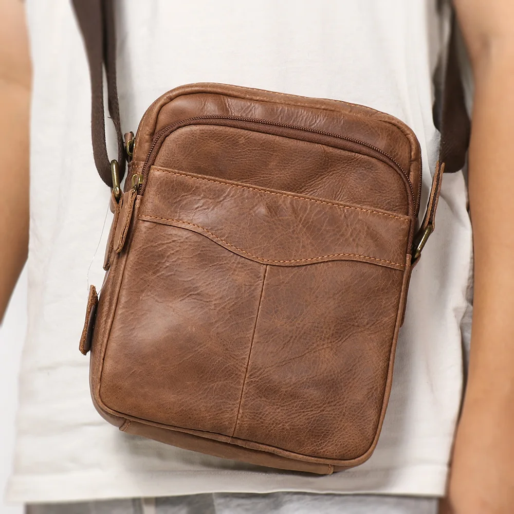 Genuine Leather Men's Messenger Bag - Top Grain Cowhide Crossbody Multi-Functional Large Capacity Shoulder Bag for Work
Genuine Leather Men's Messenger Bag - Top Grain Cowhide Crossbody Multi-Functional Large Capacity Shoulder Bag for Work