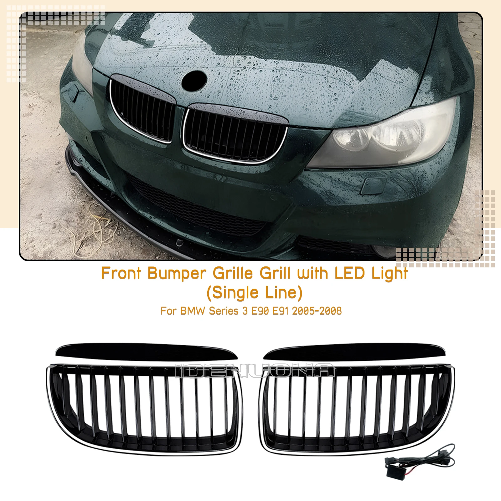 Передняя решетка почек, гоночная решетка капота для BMW 3 серии E90 E91 2005-2008 гг.
Передняя решетка почек, гоночная решетка капота для BMW 3 серии E90 E91 2005-2008 гг.