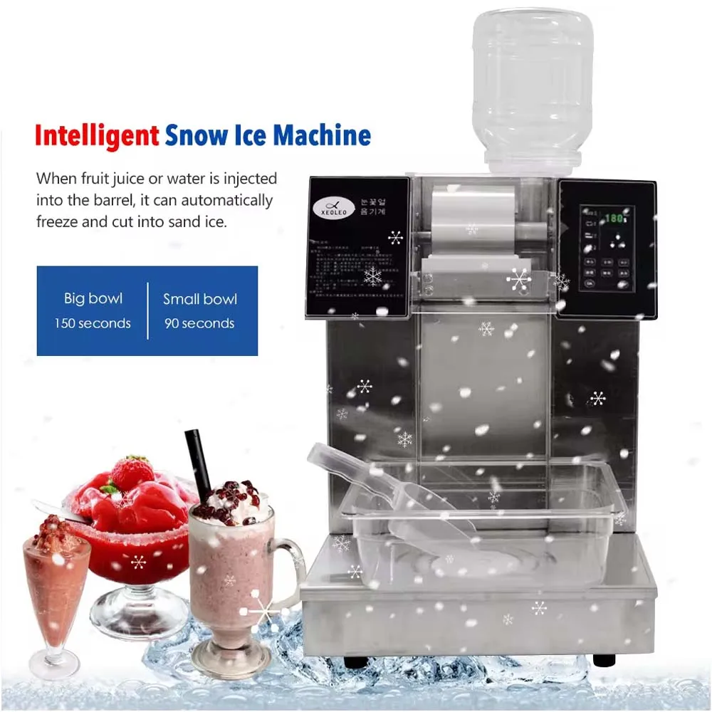 Commercial Snowflake Ice Machine Automatic Snow Cone Maker Ice Crusher Stainless Steel Water-cool Crushed Bingsu Machine
Commercial Snowflake Ice Machine Automatic Snow Cone Maker Ice Crusher Stainless Steel Water-cool Crushed Bingsu Machine