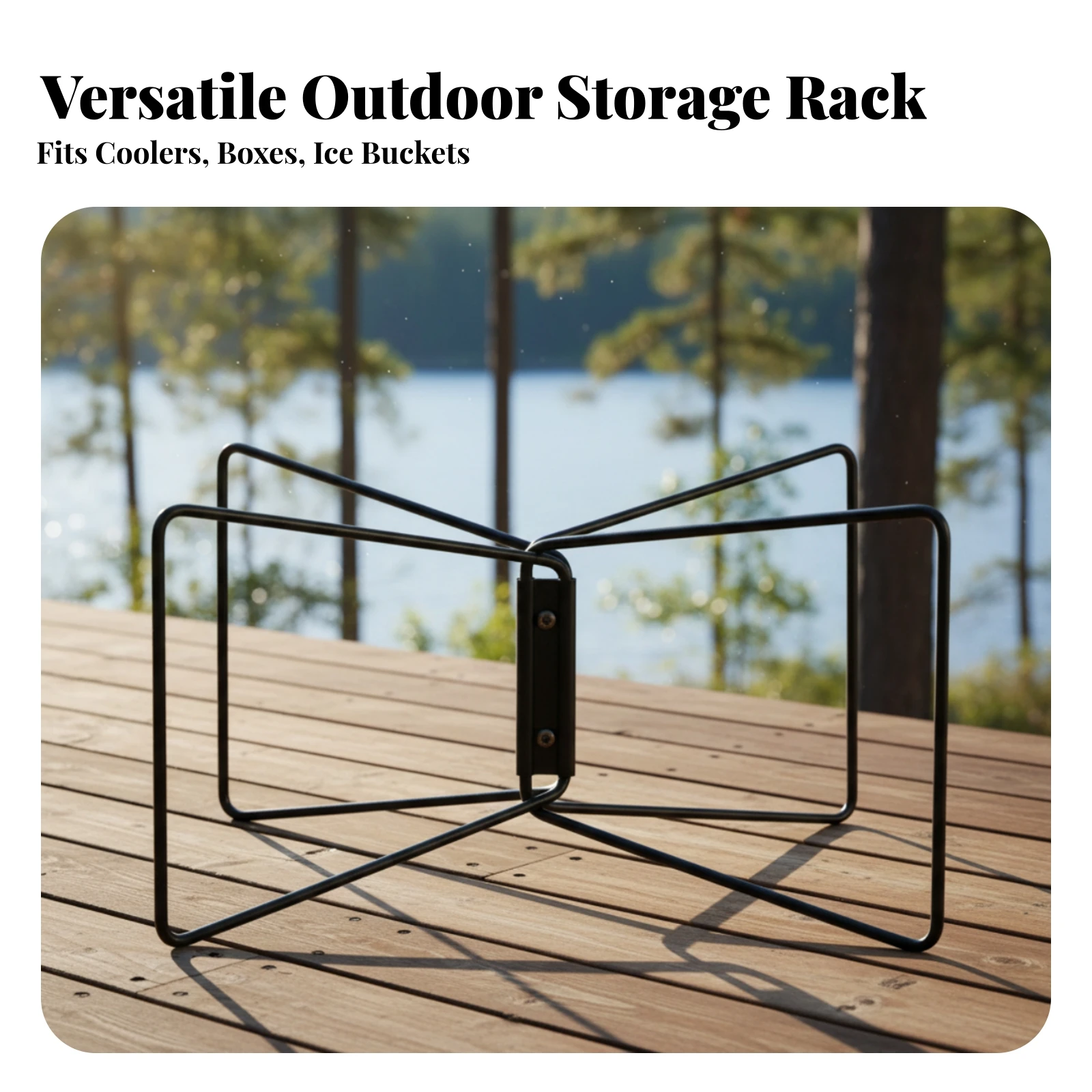 Foldable Chiller Rack Elevated Design Folding Chiller Stand Metal Ice Chest Stand Sturdy Duty Portable Ice Box Holder
Foldable Chiller Rack Elevated Design Folding Chiller Stand Metal Ice Chest Stand Sturdy Duty Portable Ice Box Holder