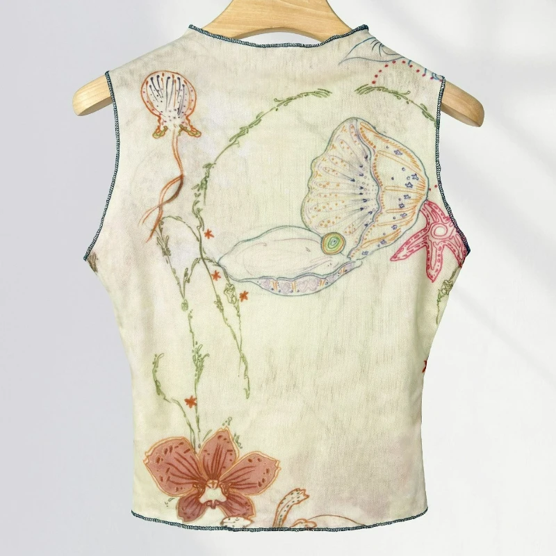 French Style Elegant Printed Semi High Neck Short Sleeved T-shirt for Women 2026 Summer Fashionable and Sexy Spicy Girl Mesh Top
French Style Elegant Printed Semi High Neck Short Sleeved T-shirt for Women 2026 Summer Fashionable and Sexy Spicy Girl Mesh Top