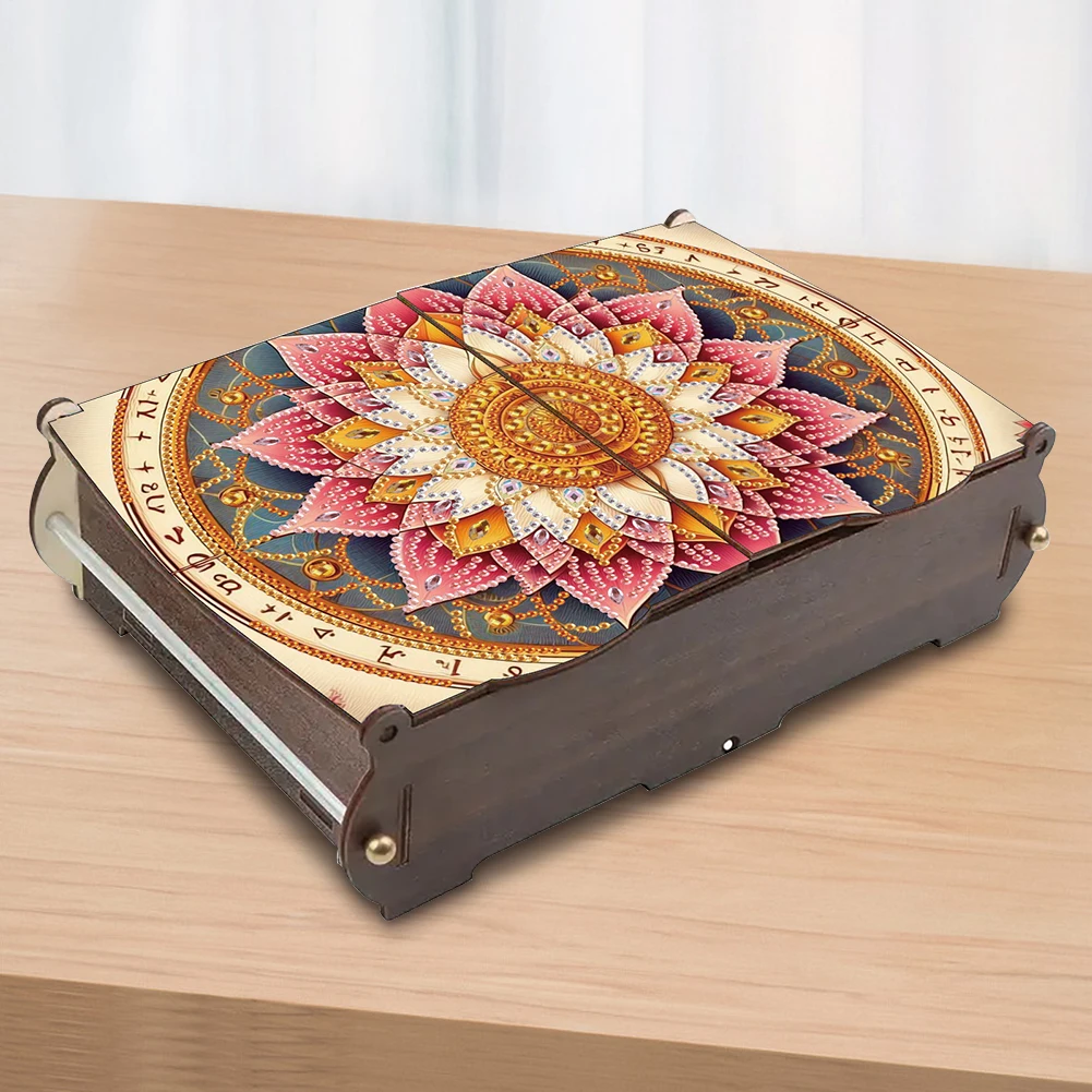 Decorative DIY Diamond Art Wooden Box with Storage Space for Phone Case Wireless Charger LED Strip Lights Bluetooth Earbuds and Smartwatch
Decorative DIY Diamond Art Wooden Box with Storage Space for Phone Case Wireless Charger LED Strip Lights Bluetooth Earbuds and Smartwatch