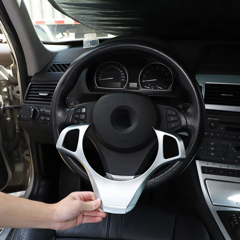 For BMW X3 E83 2006 2007 2008 2009 2010 ABS Silver/Carbon Fiber Car Steering Wheel Frame Cover Trim Sticker Car Accessories
For BMW X3 E83 2006 2007 2008 2009 2010 ABS Silver/Carbon Fiber Car Steering Wheel Frame Cover Trim Sticker Car Accessories