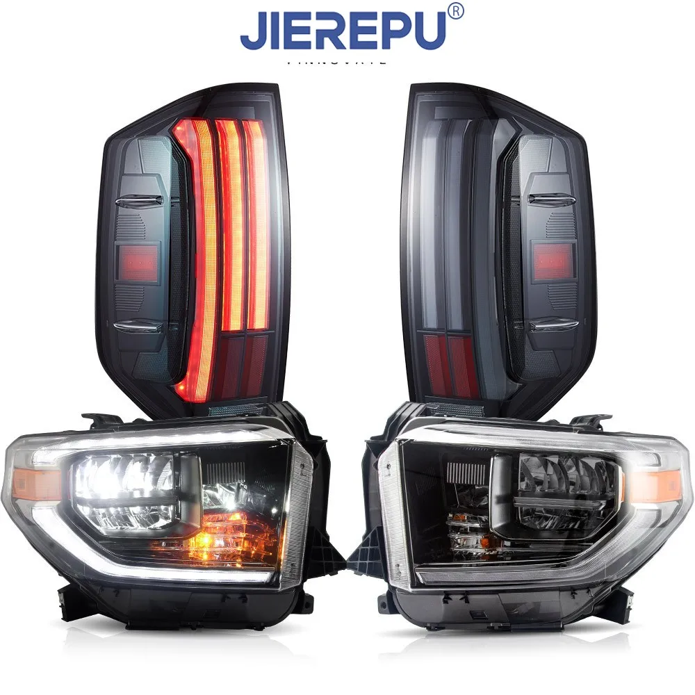 1 пара светодиодных фар с указателями поворота + дымчатые задние фонари для Toyota Tundra 2014-2021 гг. с последовательностью
1 пара светодиодных фар с указателями поворота + дымчатые задние фонари для Toyota Tundra 2014-2021 гг. с последовательностью