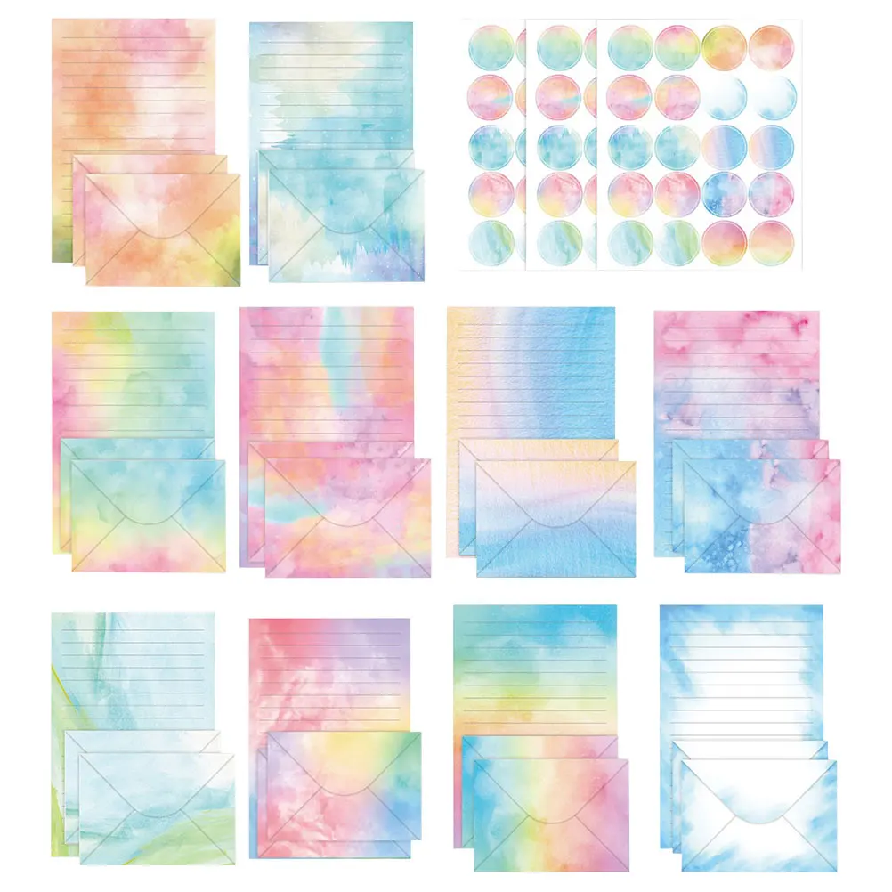 1 set 1 Set Vintage Decorative Letter Envelope Kit Watercolor Writing Paper Set Elegant Stationery Supplies For Invitations
1 set 1 Set Vintage Decorative Letter Envelope Kit Watercolor Writing Paper Set Elegant Stationery Supplies For Invitations