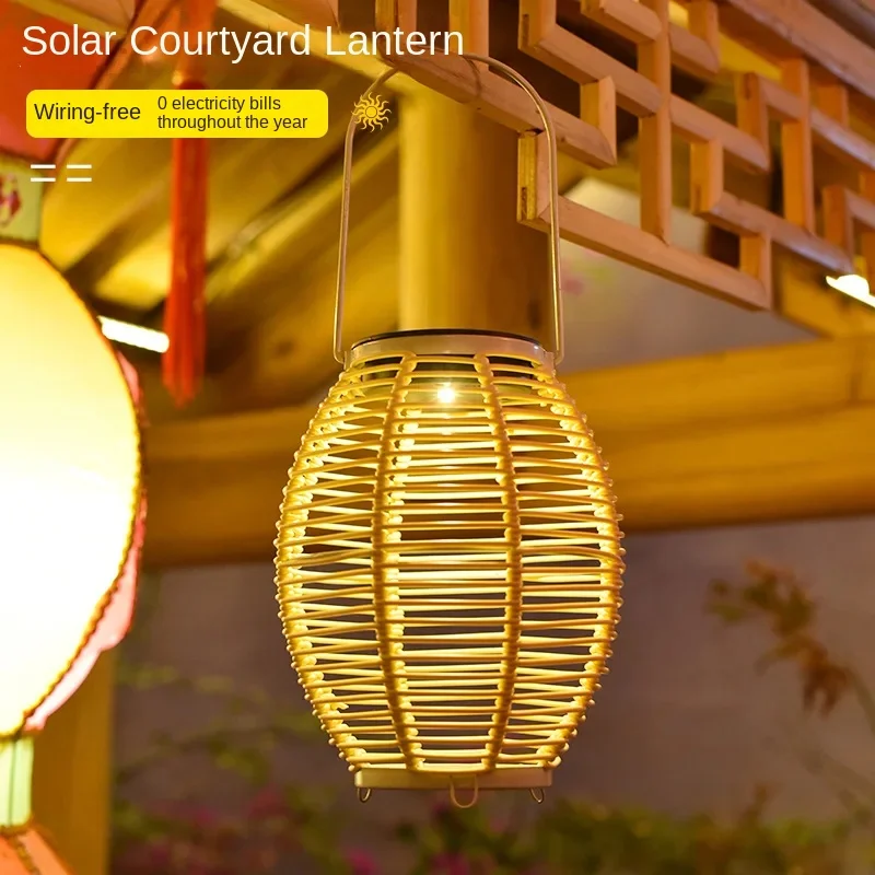 Solar Rattan-Weaved Ceiling Lamp Outdoor Courtyard Garden Lawn Lamp Handmade Imitation Bamboo Hanging Lamp Atmosphere Landscape
Solar Rattan-Weaved Ceiling Lamp Outdoor Courtyard Garden Lawn Lamp Handmade Imitation Bamboo Hanging Lamp Atmosphere Landscape