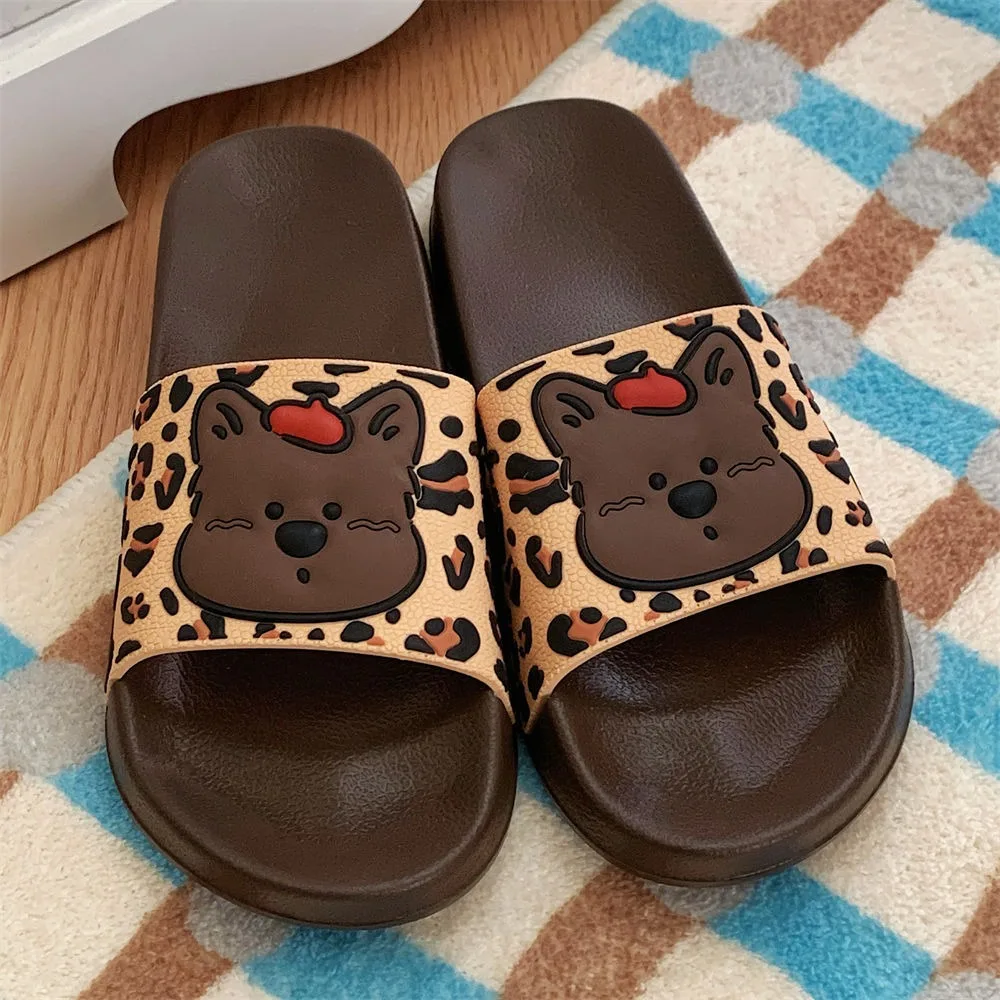 Anti Slip Cartoon Puppy Slippers Open-toe Soft Soled Platform Flip Flops Indoor Outdoor Beachwear Flat Slippers Women Bathroom
Anti Slip Cartoon Puppy Slippers Open-toe Soft Soled Platform Flip Flops Indoor Outdoor Beachwear Flat Slippers Women Bathroom