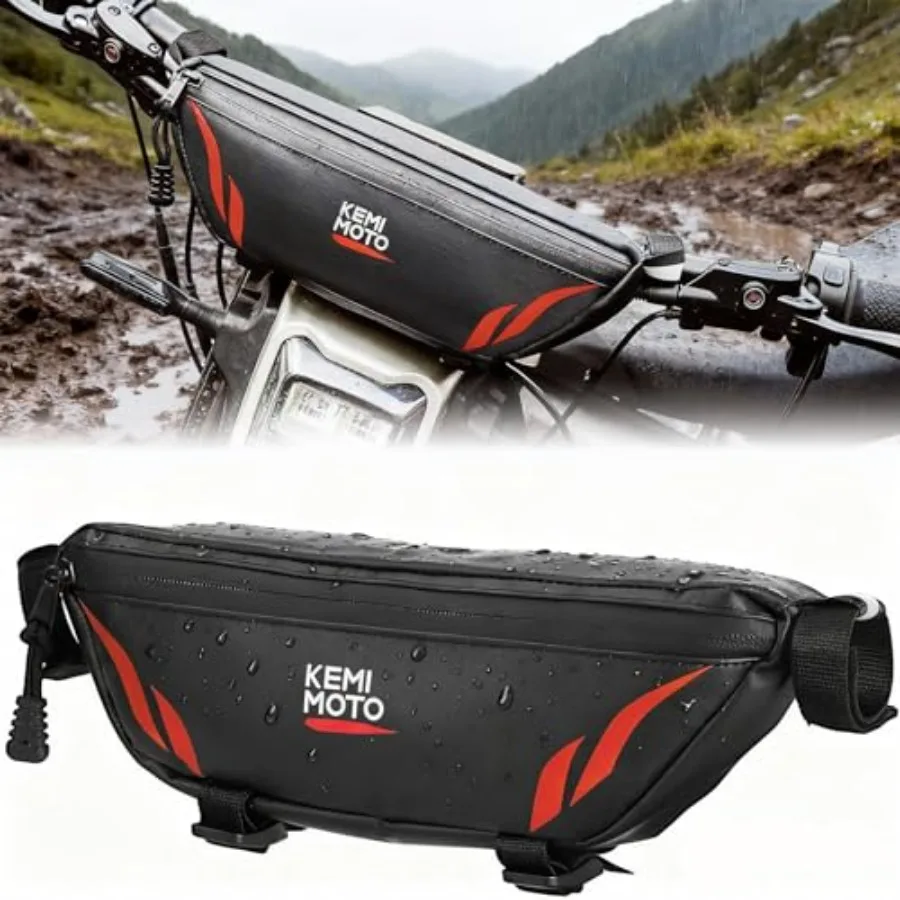 Motorcycle Handlebar Bag Universal Waterproof Front Storage Bag Bicycle Handlebar Bag Compatible with Sur-Ron Light Bee X and S
Motorcycle Handlebar Bag Universal Waterproof Front Storage Bag Bicycle Handlebar Bag Compatible with Sur-Ron Light Bee X and S