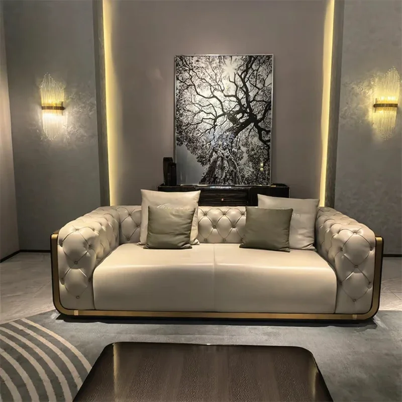 Luxury Modern Home Living Room Set Classic Sofa Leather Villa Creative Decorative Sofa Design Interior Sofa
Luxury Modern Home Living Room Set Classic Sofa Leather Villa Creative Decorative Sofa Design Interior Sofa