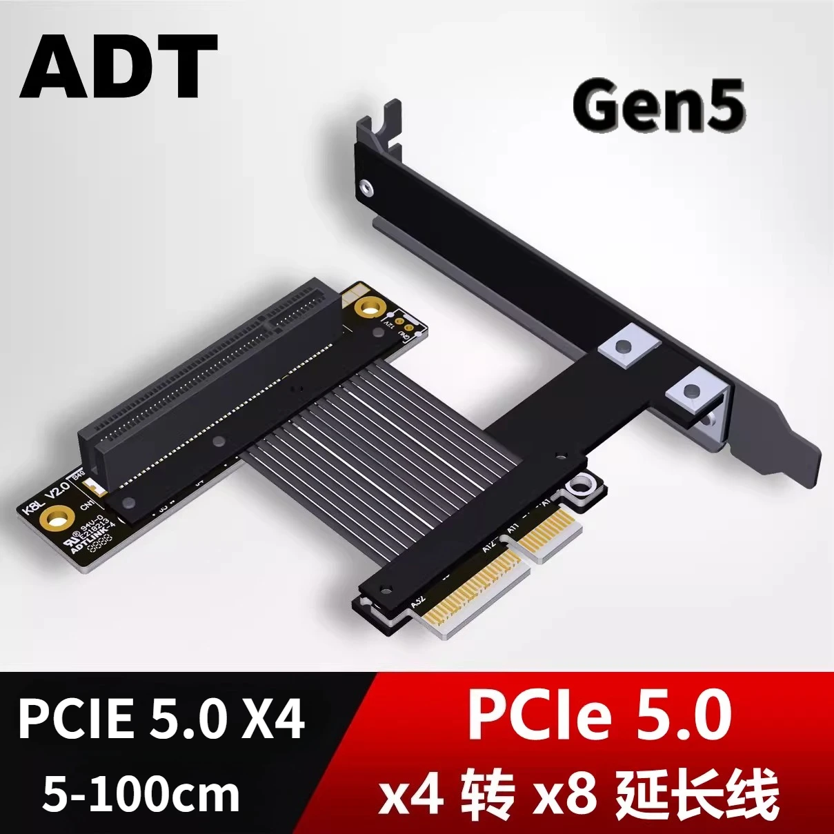 PCI-E Riser PCI E 4X Cable PCI Express Riser Card PCIe X4 To X8 5.0 GEN 5 Extension Cable Expansion SSD 1U GPU Converter Adapter
PCI-E Riser PCI E 4X Cable PCI Express Riser Card PCIe X4 To X8 5.0 GEN 5 Extension Cable Expansion SSD 1U GPU Converter Adapter