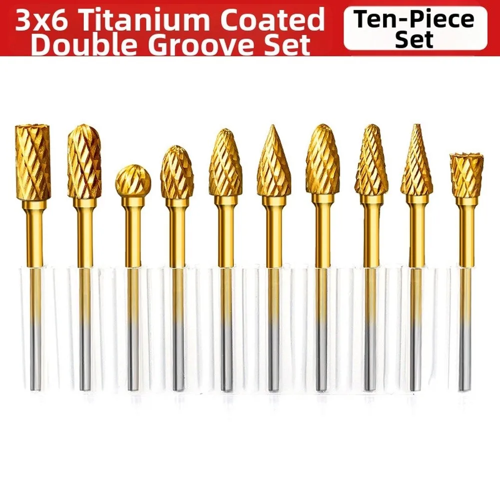 2/5/10pcs 3mm Titanium-coated Carbide Rotary File Cylindrical Drill Milling Carving Bit Point Burr Die Grinder Abrasive Tool
2/5/10pcs 3mm Titanium-coated Carbide Rotary File Cylindrical Drill Milling Carving Bit Point Burr Die Grinder Abrasive Tool