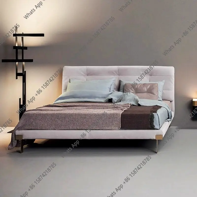 Italian minimalist designer matte cloth bed modern minimalist master bedroom double wabi-sabi wind light luxury bed
Italian minimalist designer matte cloth bed modern minimalist master bedroom double wabi-sabi wind light luxury bed