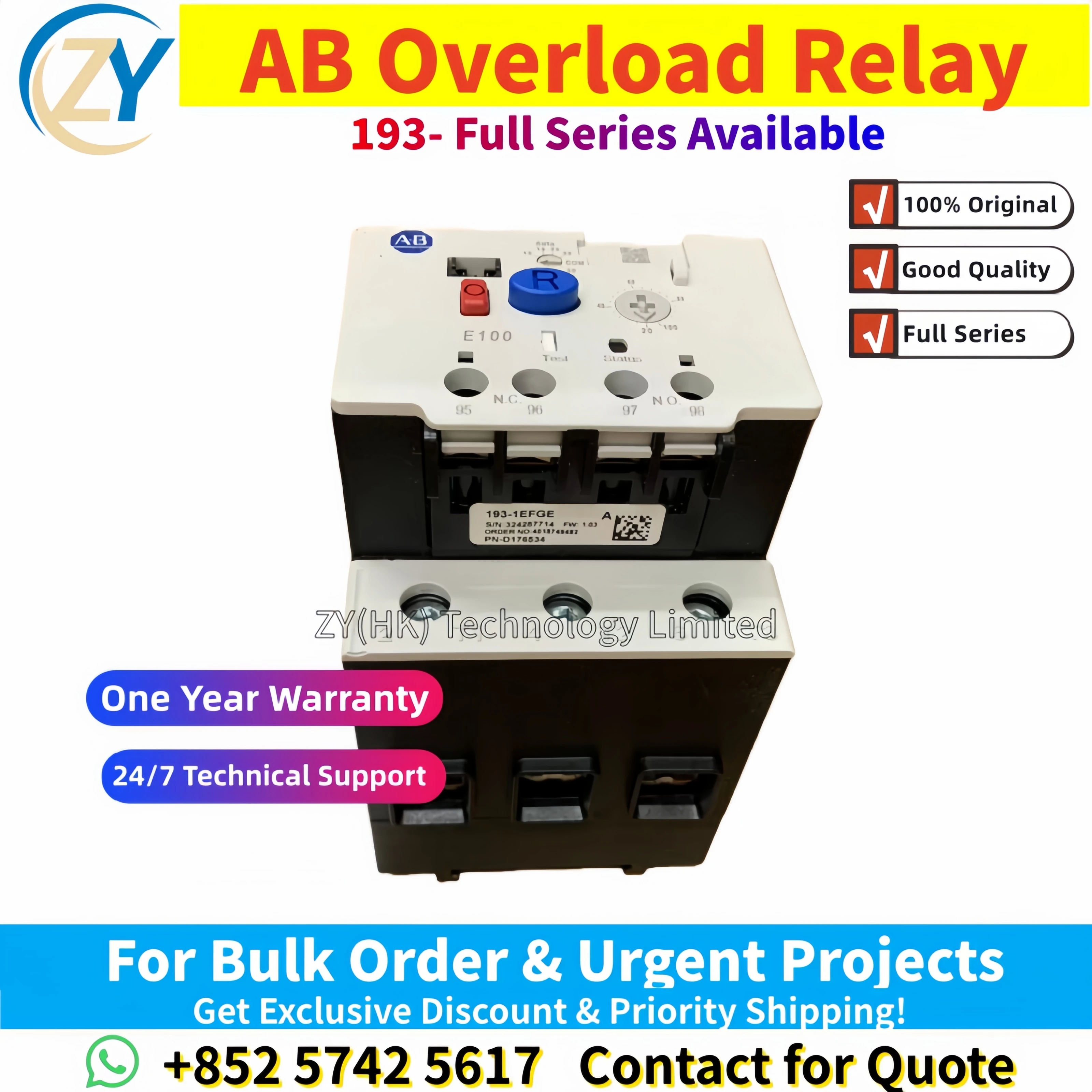 100% Original CAT 193-1EFGE 193-1EFCB 1EFDB 1EFEB 1EFFD 1-5A Direct Mnt Overload Relay In Stock
100% Original CAT 193-1EFGE 193-1EFCB 1EFDB 1EFEB 1EFFD 1-5A Direct Mnt Overload Relay In Stock