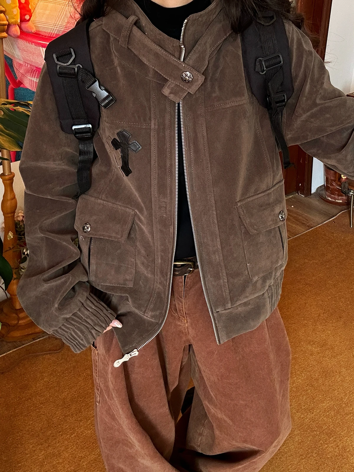 Retro American Sle Pilot Jaet ort Collar Men's Women's Workwear Spring New Arrival Faionable Zipper Closure Coat
Retro American Sle Pilot Jaet ort Collar Men's Women's Workwear Spring New Arrival Faionable Zipper Closure Coat