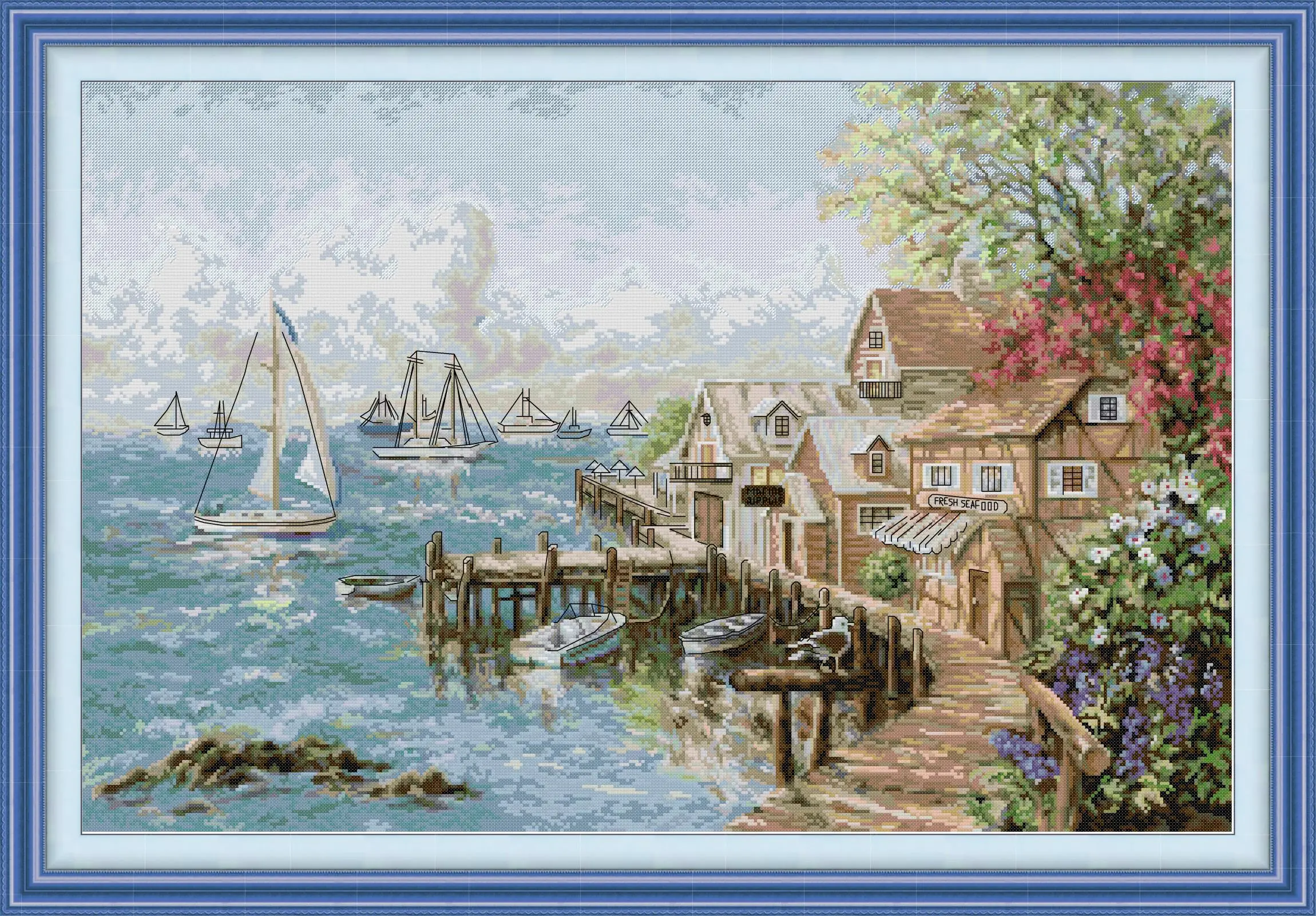 Maydear Cross Stitch Kit, 11CT/14CT/16CT/9CT Aida Fabric,DMC Threads Sewing Pattern Embroidery Set-Mariner's Haven
Maydear Cross Stitch Kit, 11CT/14CT/16CT/9CT Aida Fabric,DMC Threads Sewing Pattern Embroidery Set-Mariner's Haven