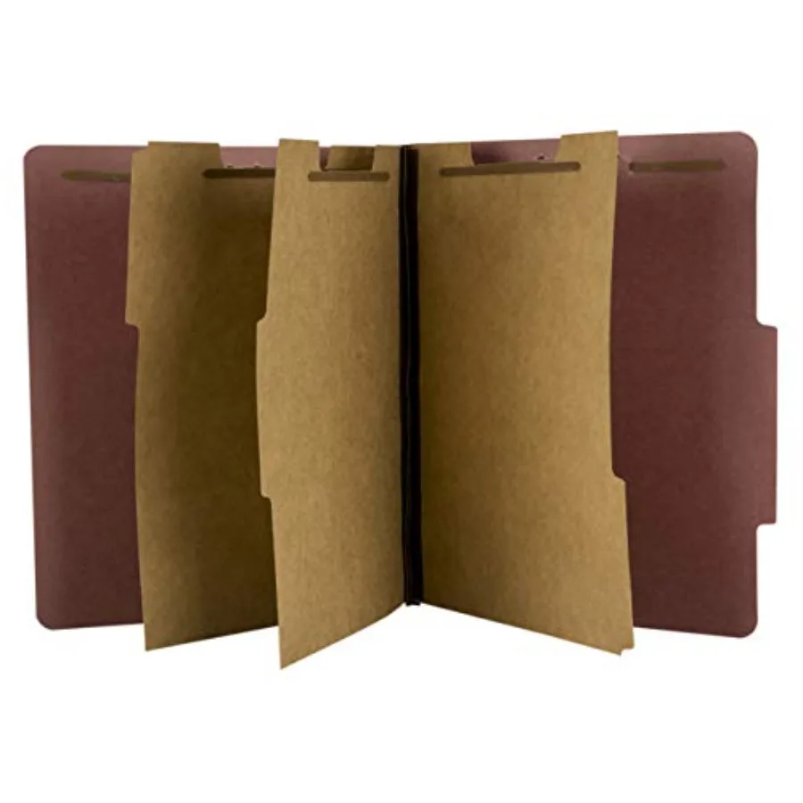Three Divider Pressboard Classification File Folder - Letter Size Box of 10 2/5 ROC Top Tab 3" Expansion Eight 2-Inch Fastener
Three Divider Pressboard Classification File Folder - Letter Size Box of 10 2/5 ROC Top Tab 3" Expansion Eight 2-Inch Fastener