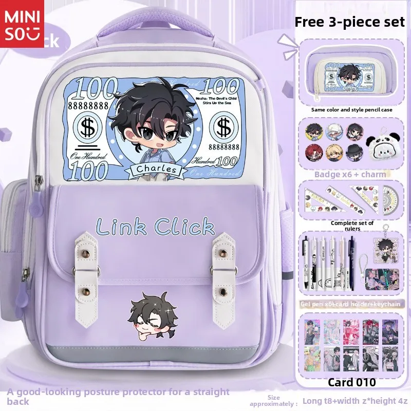 Miniso Link Click Backpack VEIN Cheng Xiaoshi, Cute Anime School Bag for Kids, Lightweight Japanese Style
Miniso Link Click Backpack VEIN Cheng Xiaoshi, Cute Anime School Bag for Kids, Lightweight Japanese Style