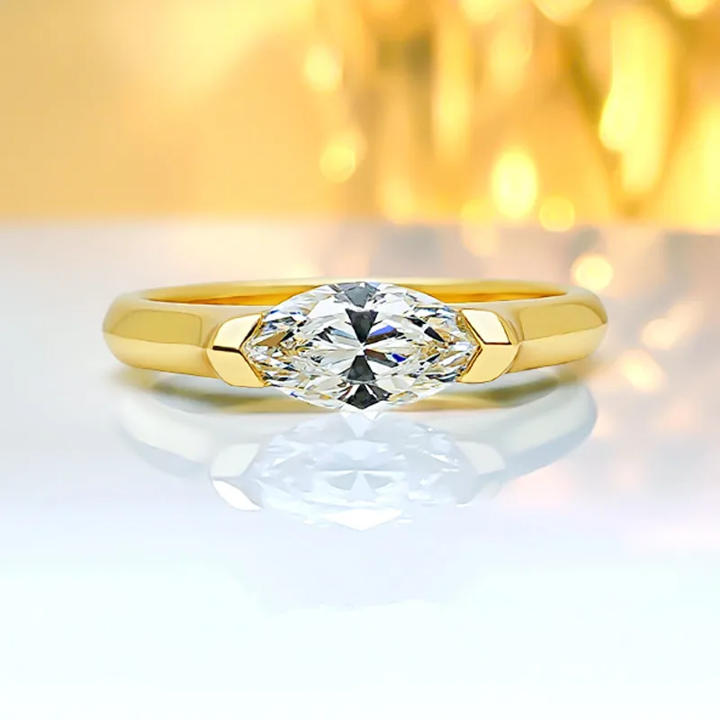 Luxury 24K 9999 Pure Gold real gold Women's Simple Horse Eye Diamond Ring Rice Grain Diamond Moissanite Diamond Ring
Luxury 24K 9999 Pure Gold real gold Women's Simple Horse Eye Diamond Ring Rice Grain Diamond Moissanite Diamond Ring