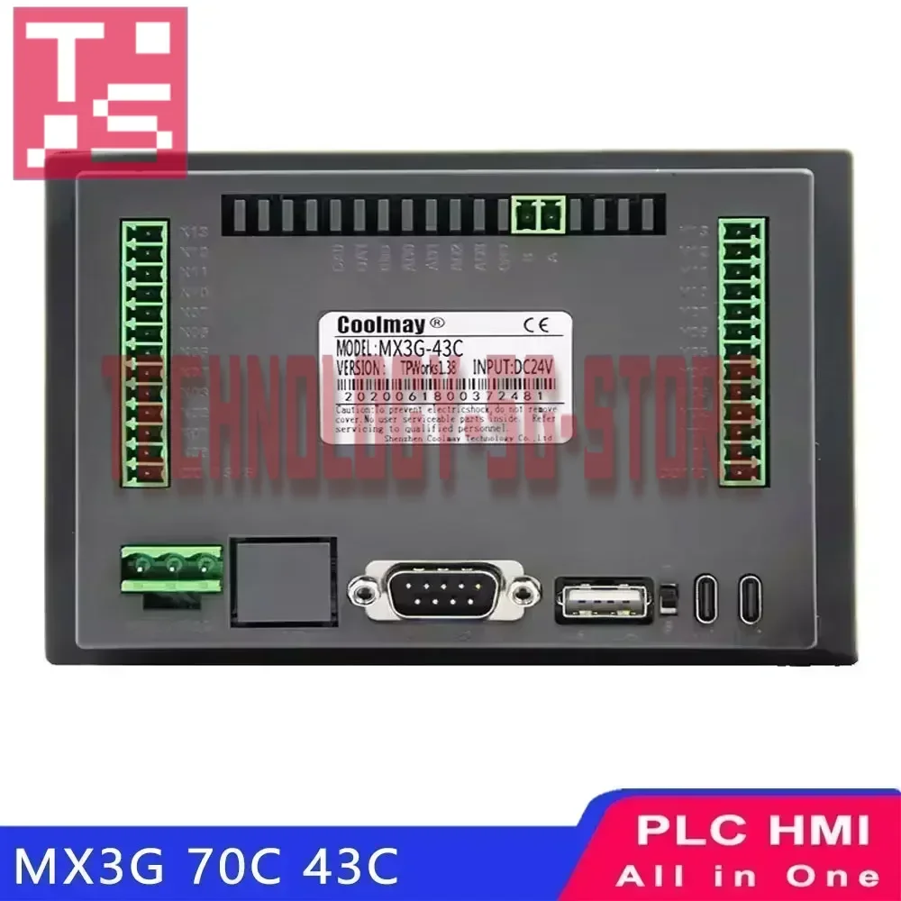 Coolmay ПЛК HMI MX3G 70C 40C 50C C40 Все в одном Встроенный Ethernet-совместимый FX3G/FX3U/FX3S Поддержка MODBUS RS485 GX Works2
Coolmay ПЛК HMI MX3G 70C 40C 50C C40 Все в одном Встроенный Ethernet-совместимый FX3G/FX3U/FX3S Поддержка MODBUS RS485 GX Works2