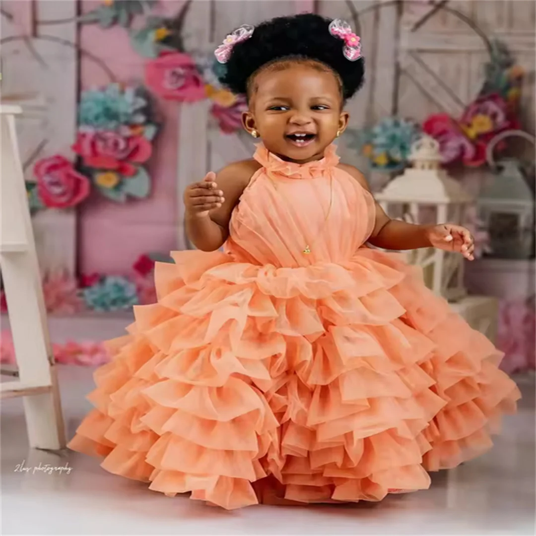 Customized Orange Flower Girl Dresses For Wedding Lace Tulle Layered Sleeveless Baby Birthday Party First Communion Ball Gown
Customized Orange Flower Girl Dresses For Wedding Lace Tulle Layered Sleeveless Baby Birthday Party First Communion Ball Gown