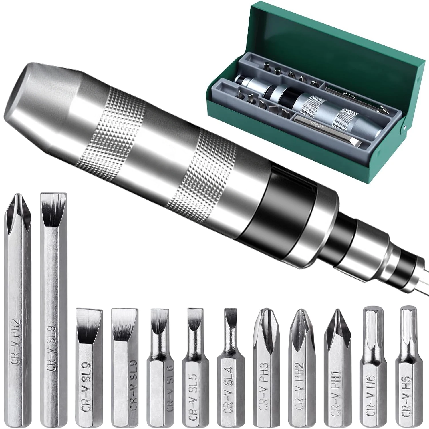 13PCS Impact Driver Screwdriver Hand Tool Portable For Loosening Bolts Remove Stubborn Fasteners Screwdriver Set Repair Tool Kit
13PCS Impact Driver Screwdriver Hand Tool Portable For Loosening Bolts Remove Stubborn Fasteners Screwdriver Set Repair Tool Kit