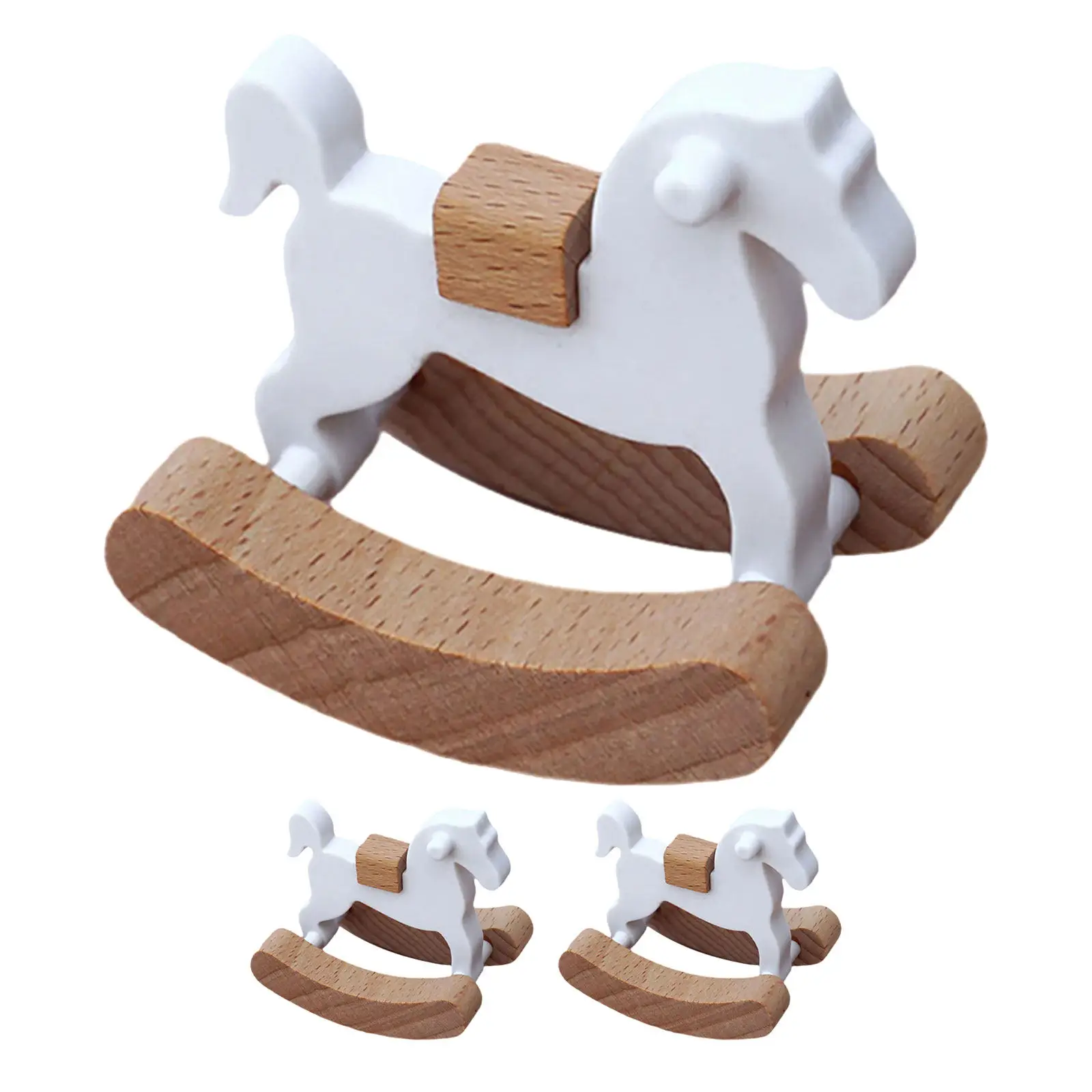 3Pcs Mini Wooden Rocking Horse Nursery Baby Room Furniture Accessories Miniature Rocking Chair Decoration for Dollhouse
3Pcs Mini Wooden Rocking Horse Nursery Baby Room Furniture Accessories Miniature Rocking Chair Decoration for Dollhouse