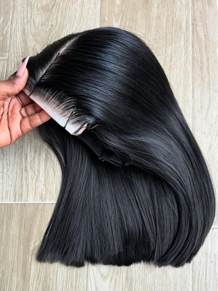 Short Bob Wig 100% Human Hair Bone Straight Lace Front Wig Invisible 13x4 Lace Wigs For Black Women Natural Black 200 Density
Short Bob Wig 100% Human Hair Bone Straight Lace Front Wig Invisible 13x4 Lace Wigs For Black Women Natural Black 200 Density